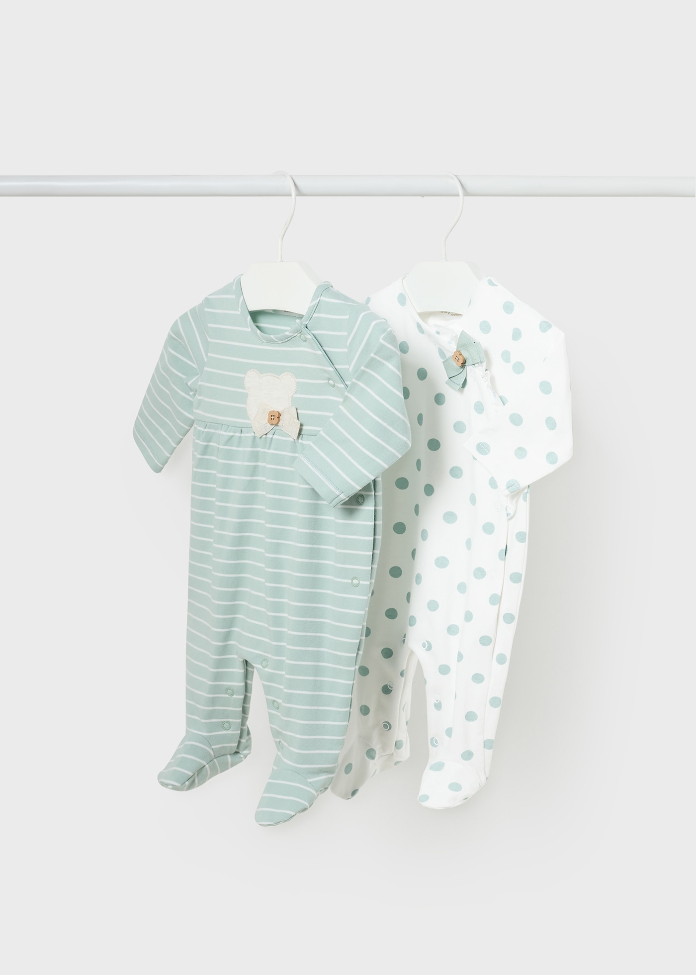 Set 2 pijamale lungi Better Cotton nou-nascut