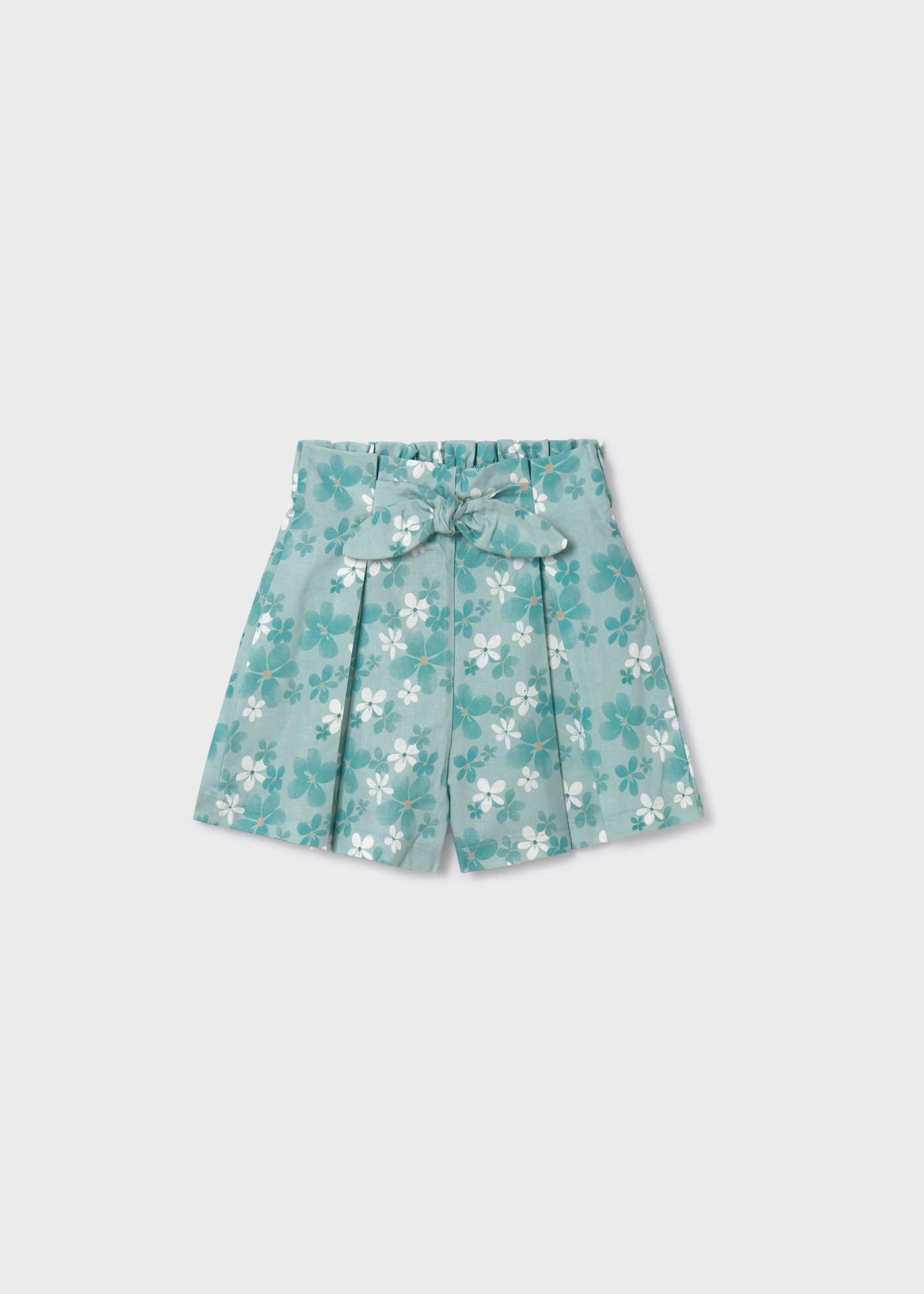 Girl Print Shorts with Bow