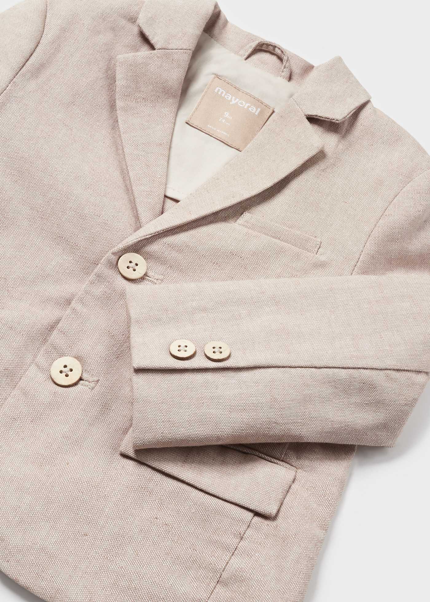 Veste cérémonie en lin bébé
