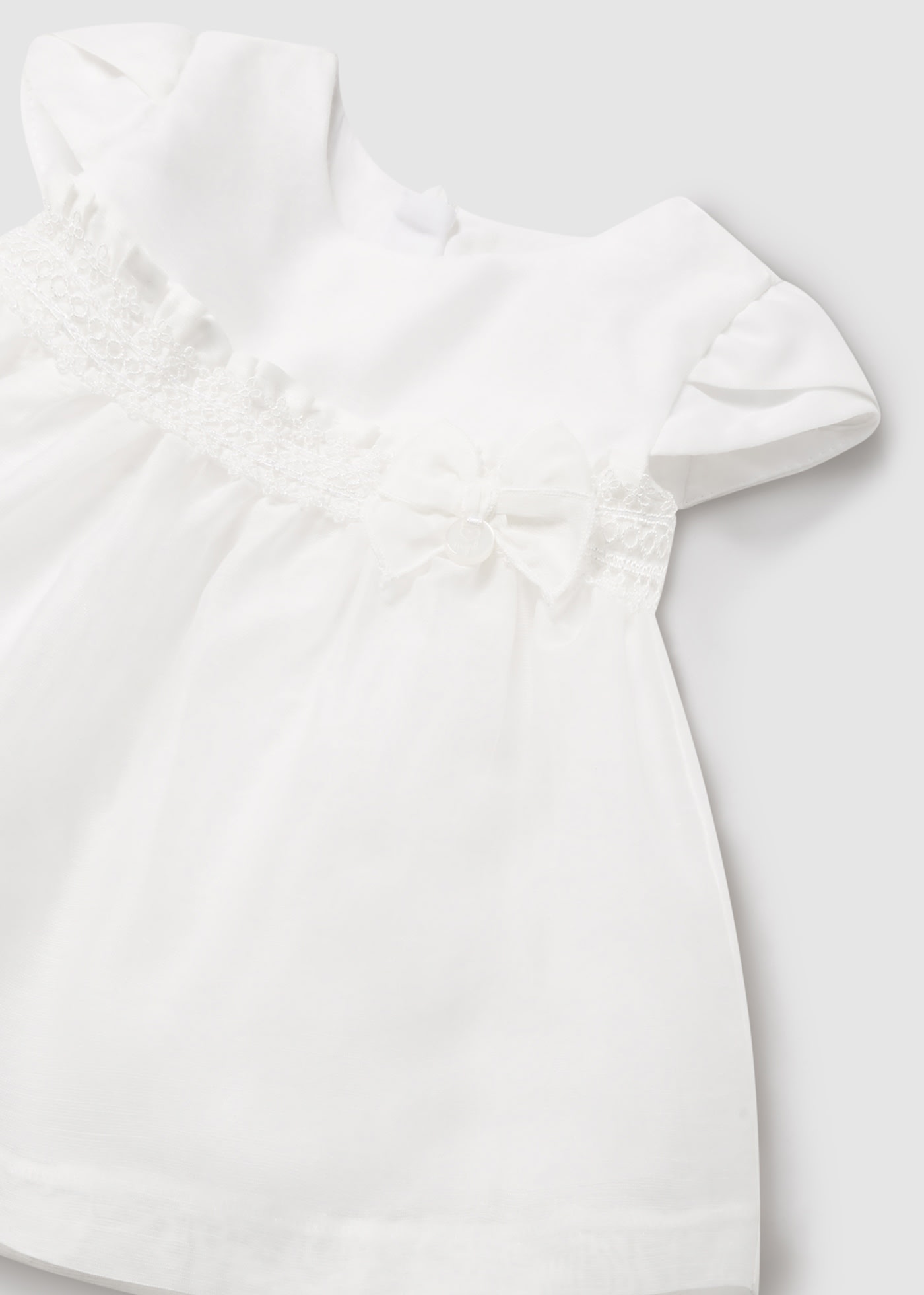 Vestito chiffon con copri pannolino neonata