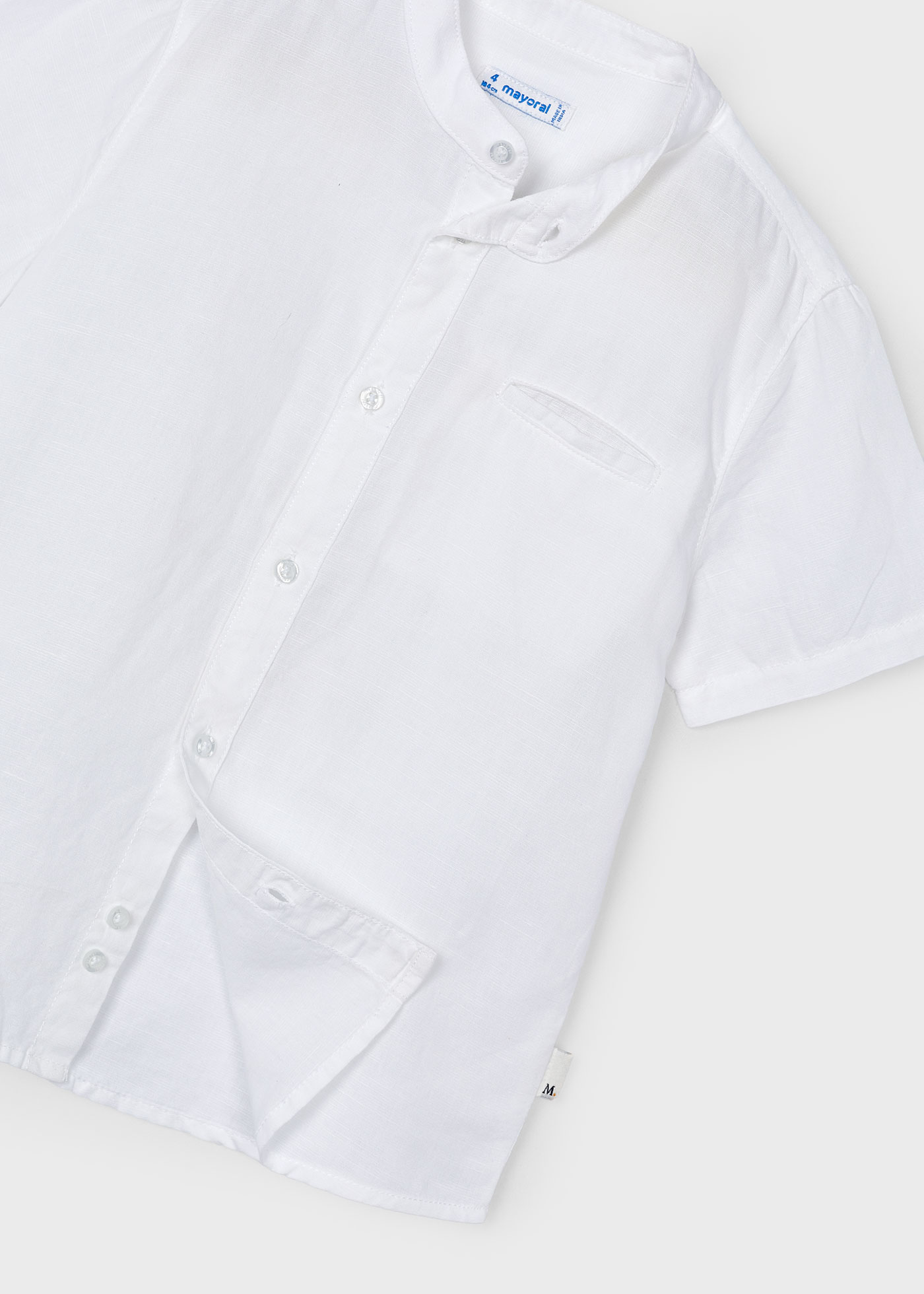 Camisa cuello mao lino niño