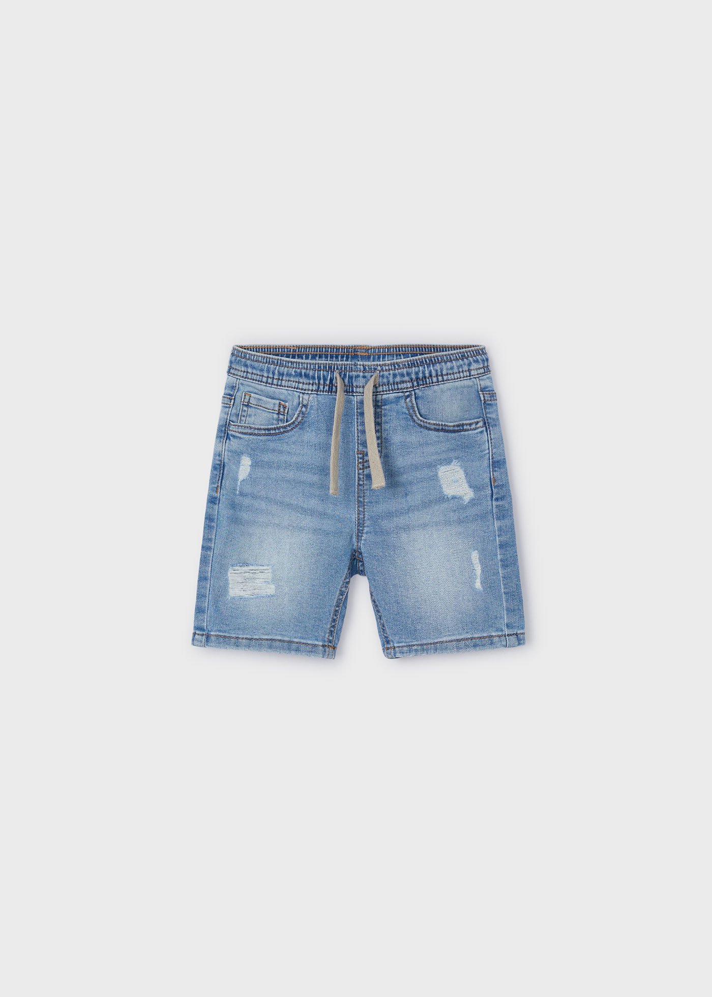 Bermudy jeansowe z przetarciami Better Cotton dla chłopca