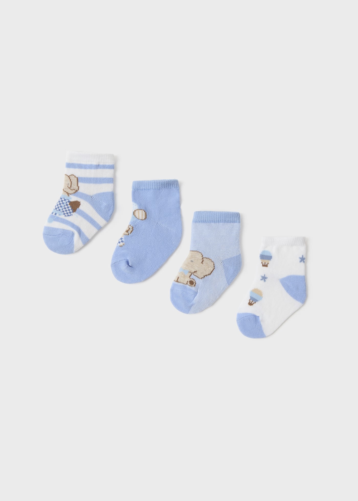 Newborn Set of 4 Organic Cotton Socks