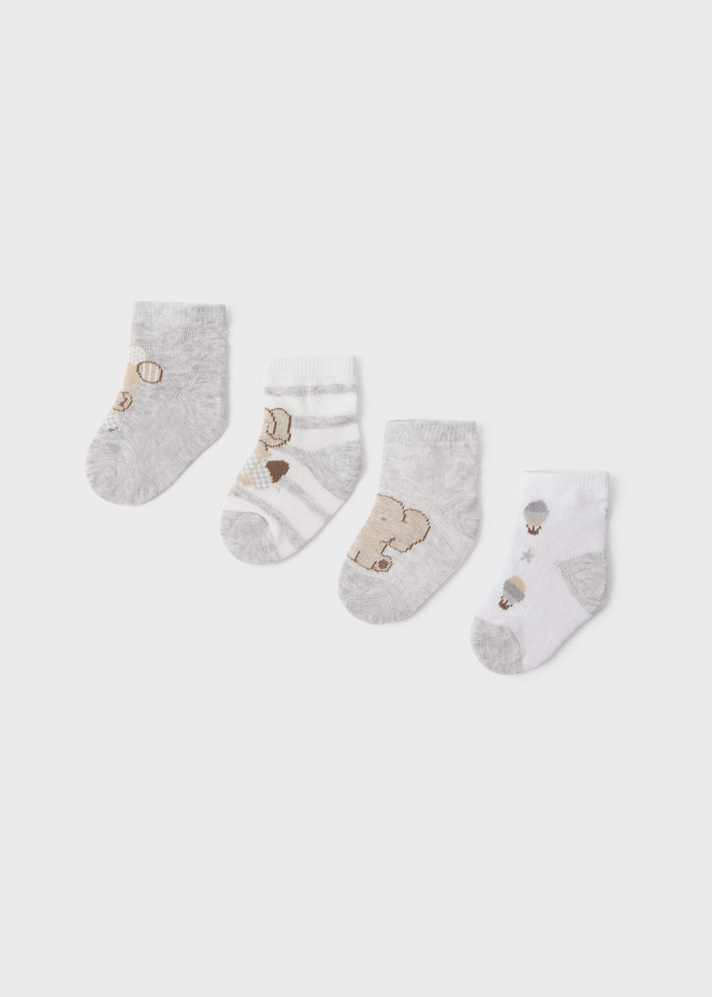 Set 4 chaussettes coton organique nouveau-né