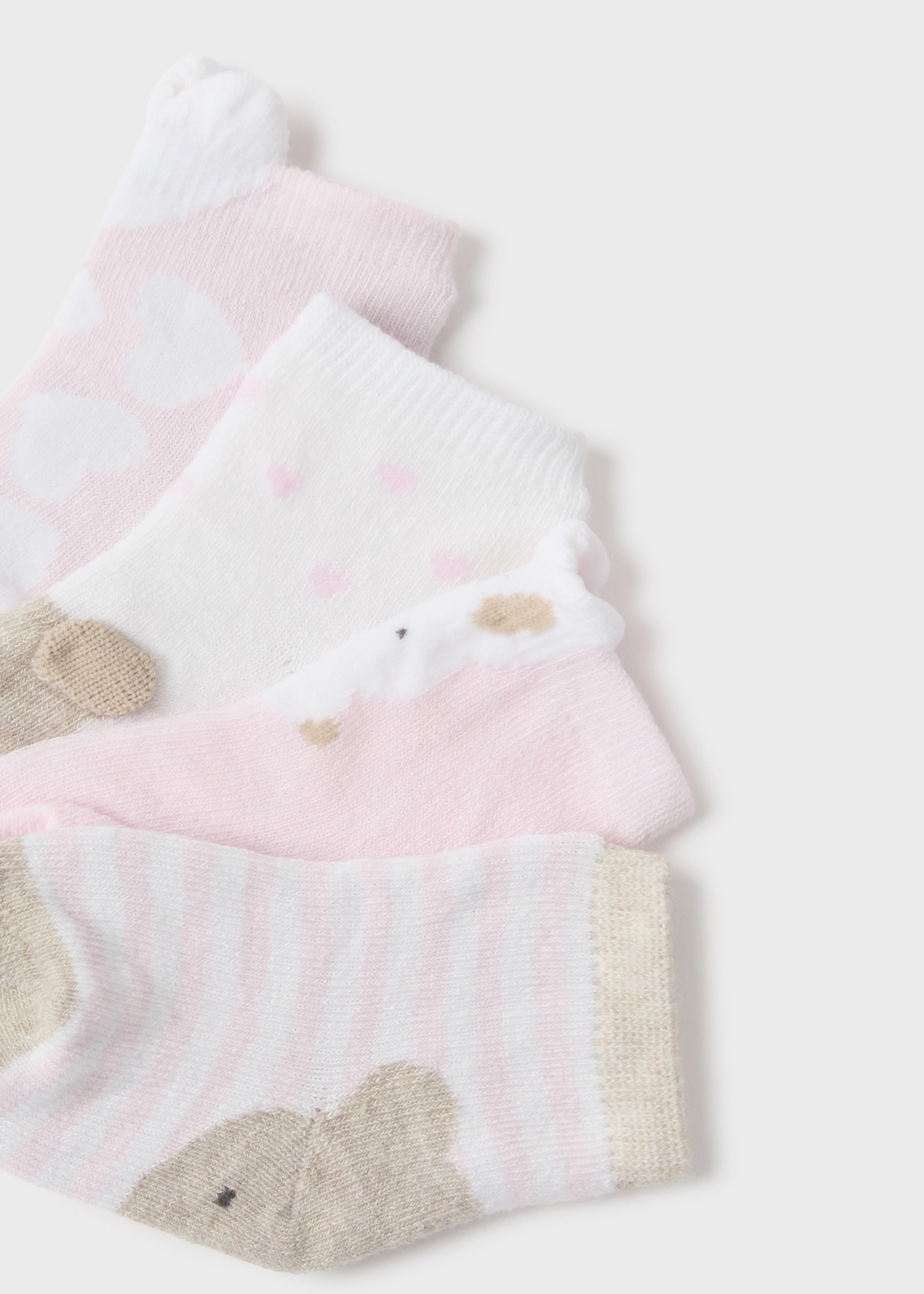 Set 4 chaussettes en coton organique nouveau-né