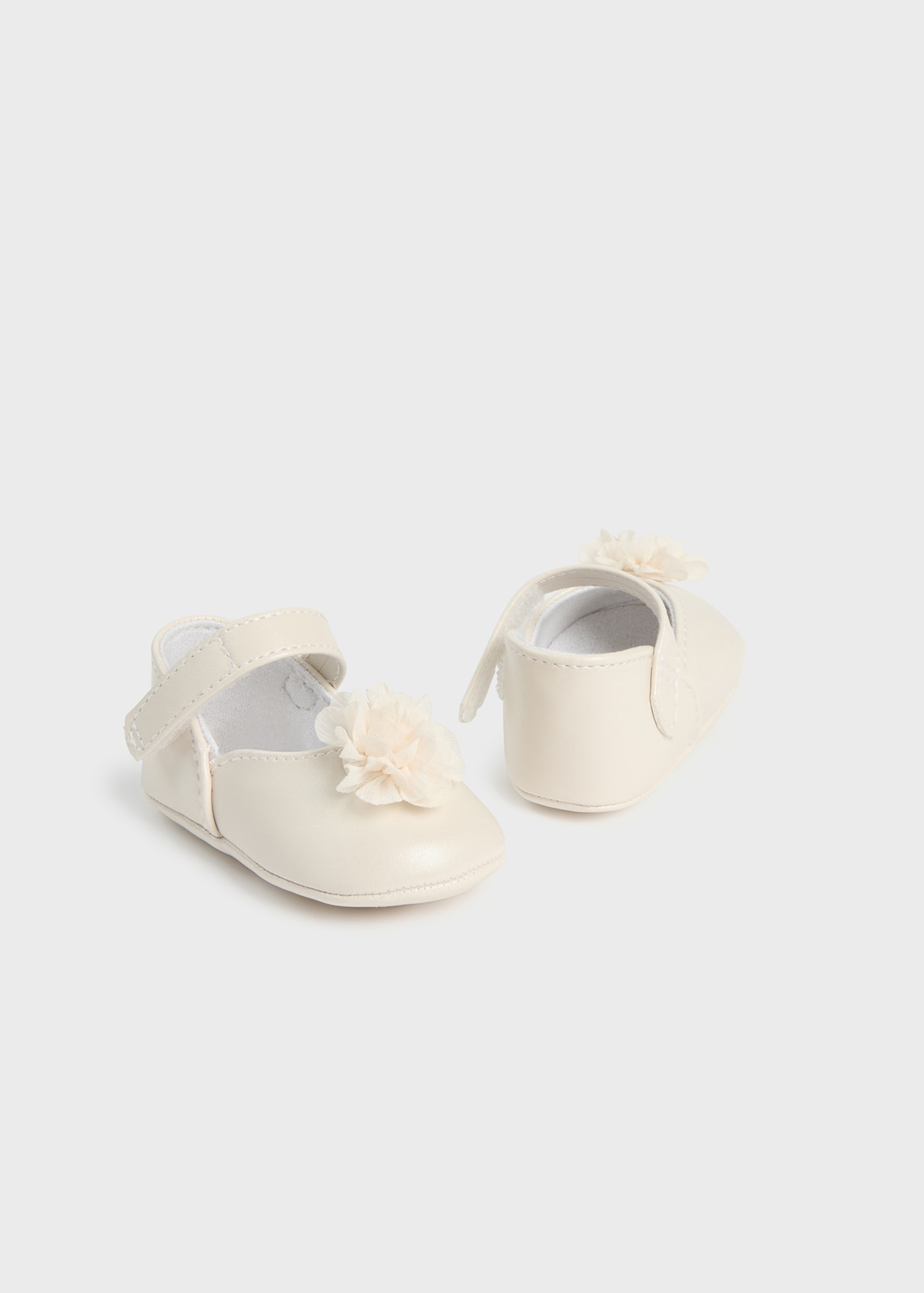 Newborn Mary Janes with Flower