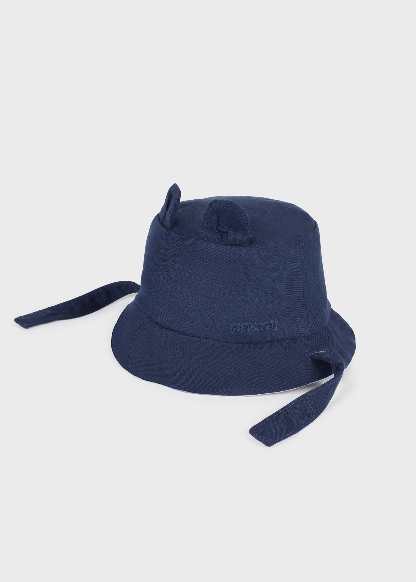 Bonnet bucket réversible en lin européen nouveau-né