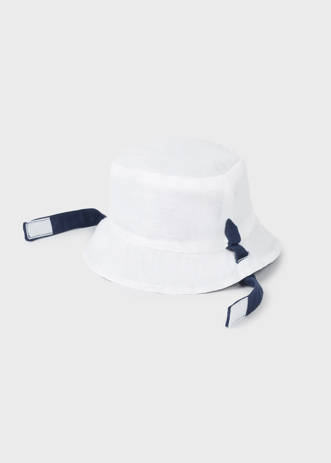 Bonnet bucket réversible en lin européen nouveau-né