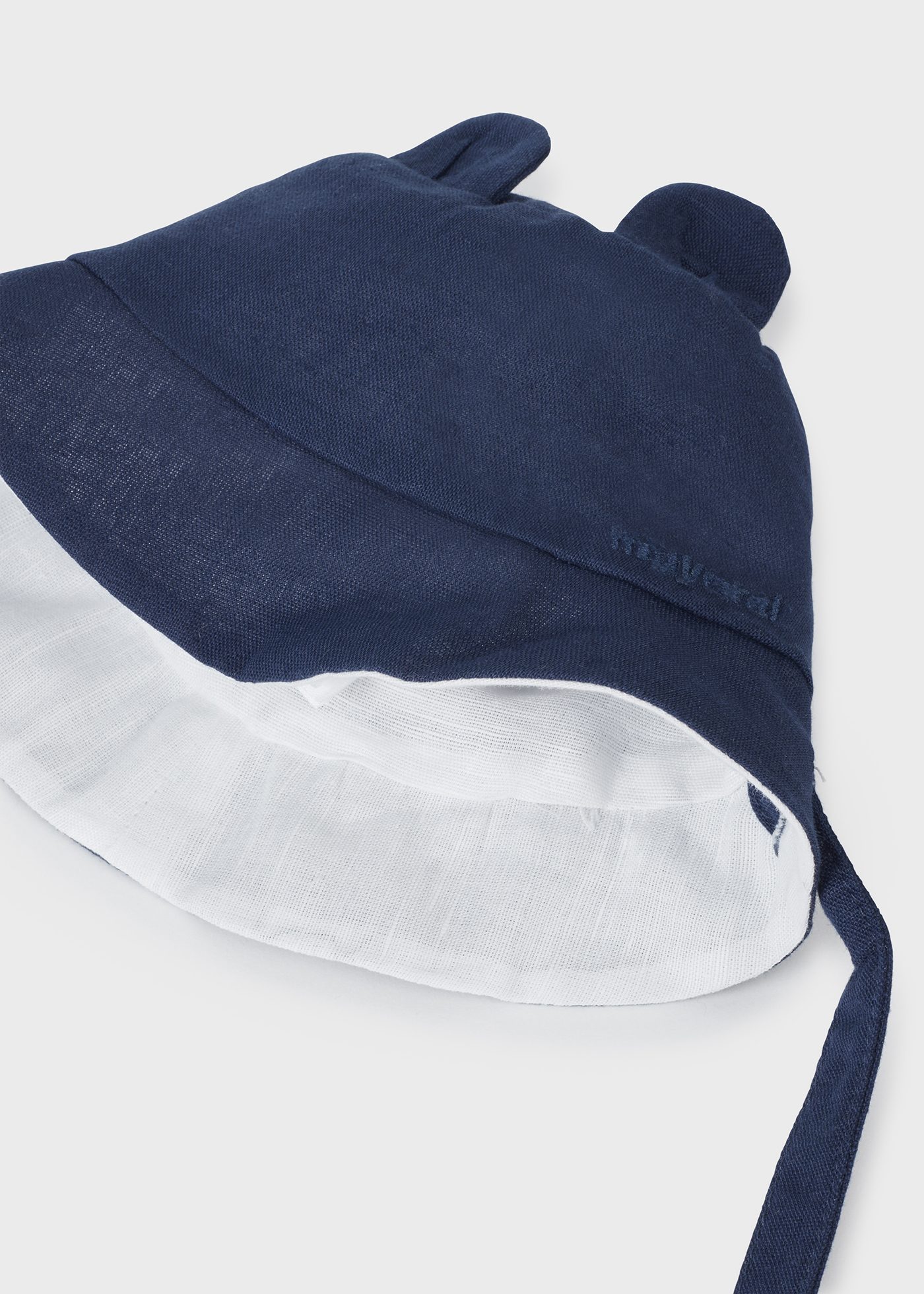 Bonnet bucket réversible en lin européen nouveau-né