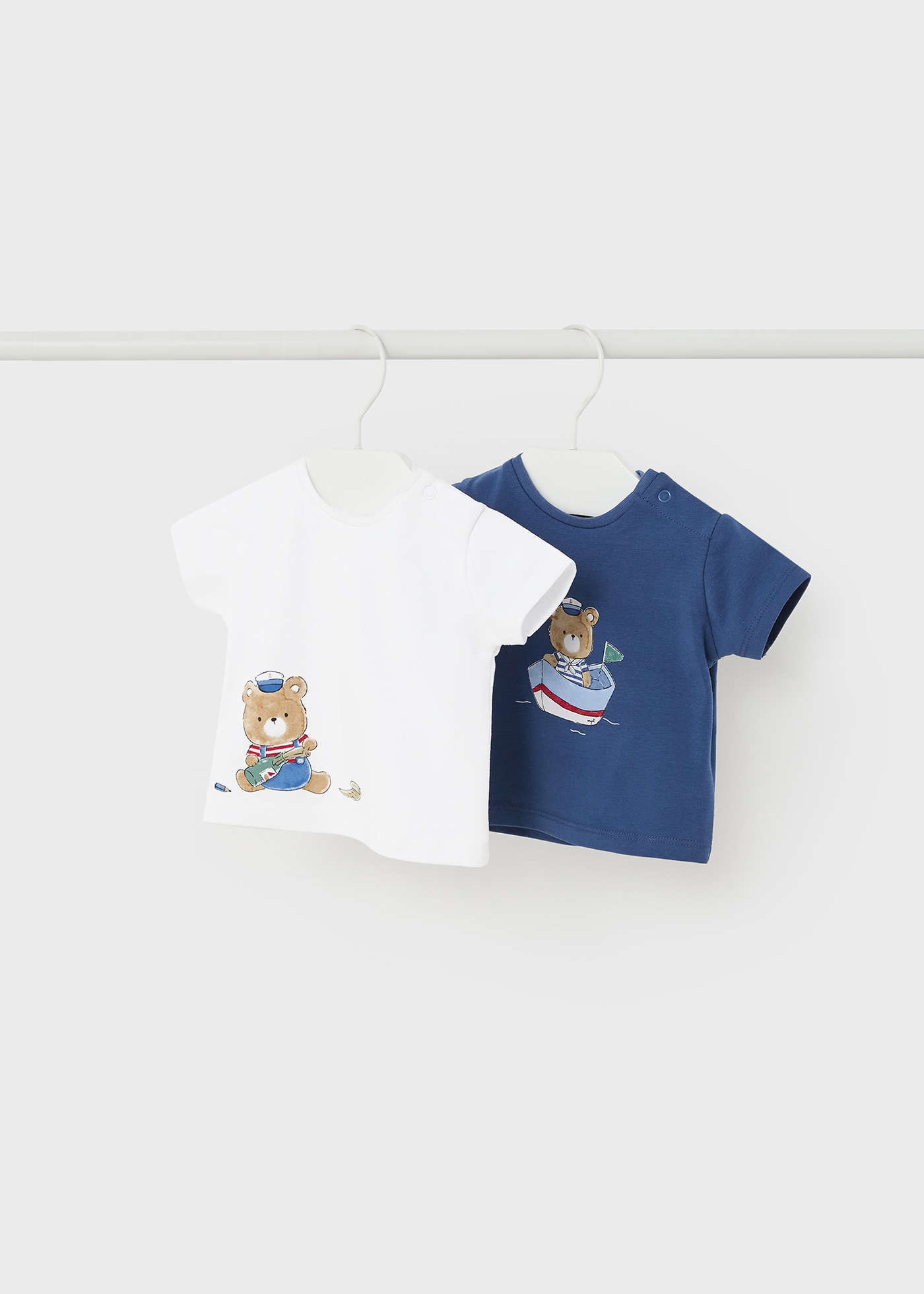 2-er Set T-Shirts gemustert Better Cotton Neugeborene