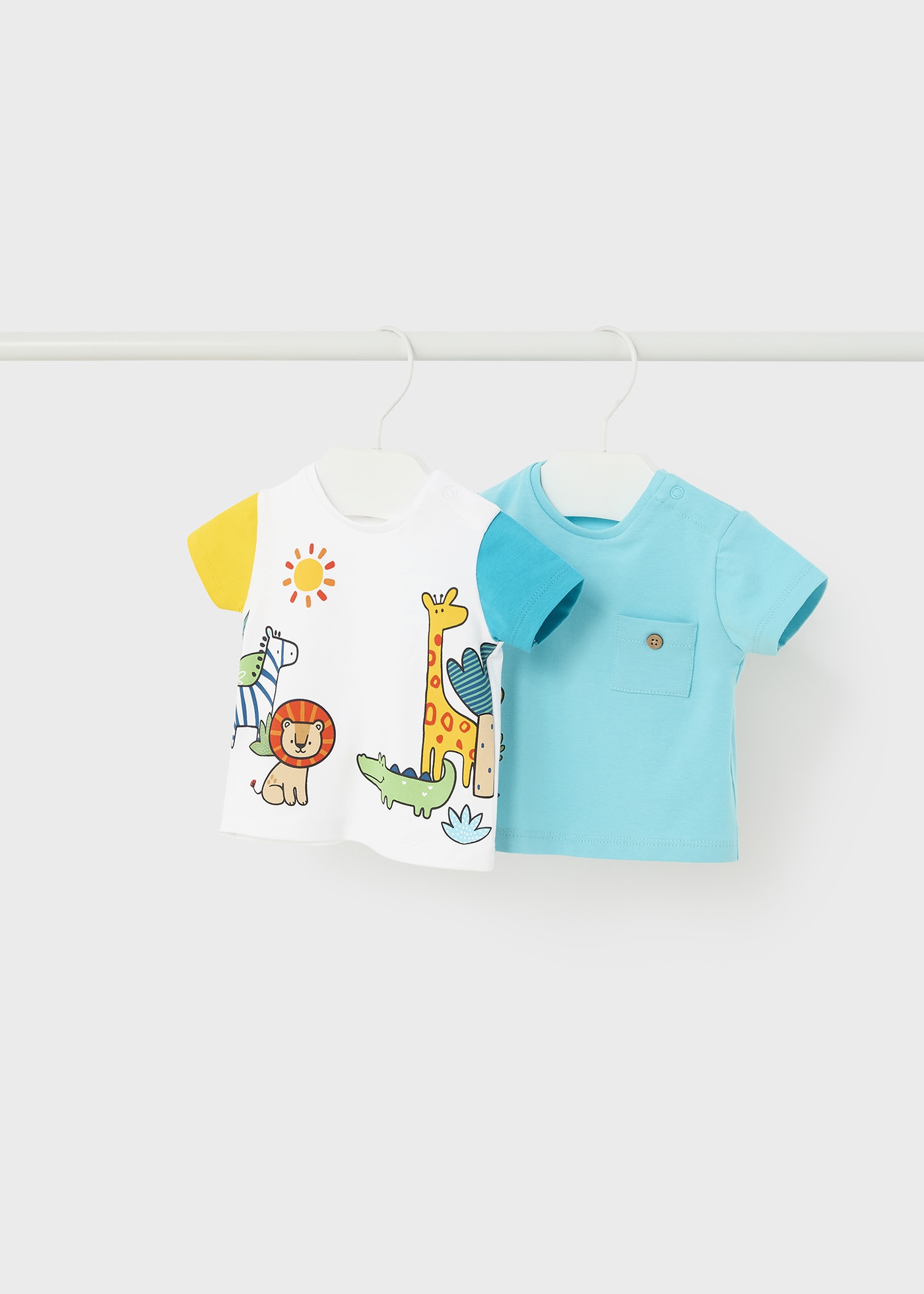 Newborn Set of 2 Printed T-Shirts Better Cotton
