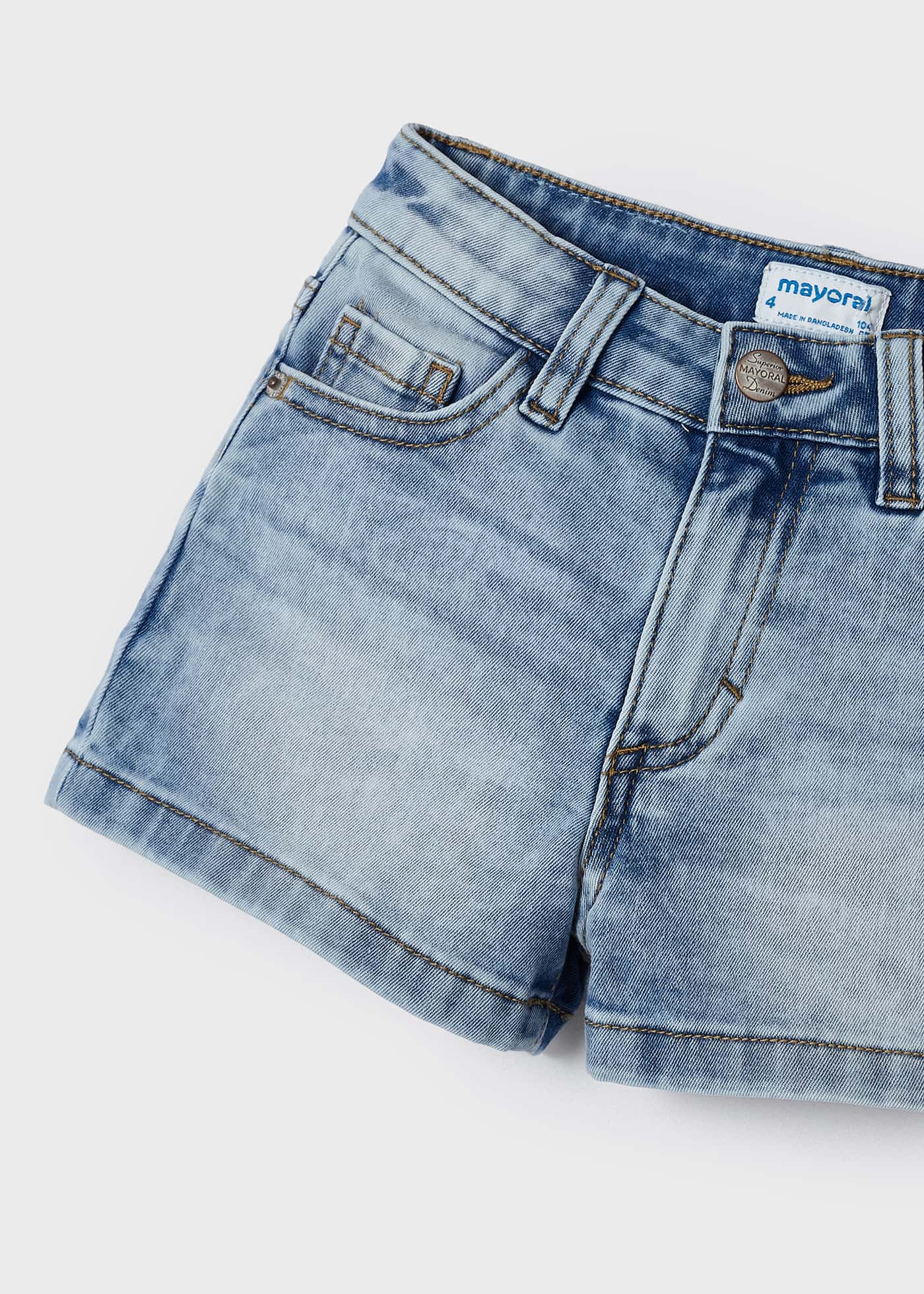 Girls denim shorts ecowash