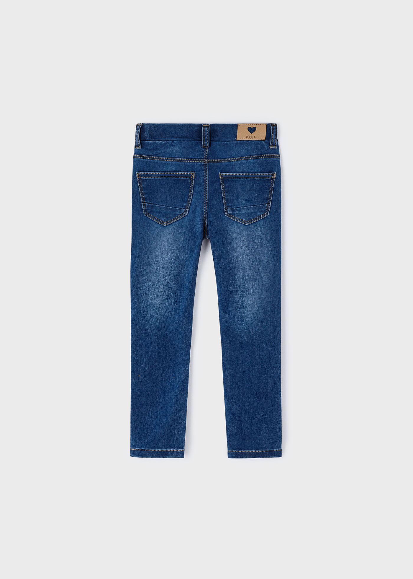 Pantalone jeans lungo skinny fit ecowash bambina