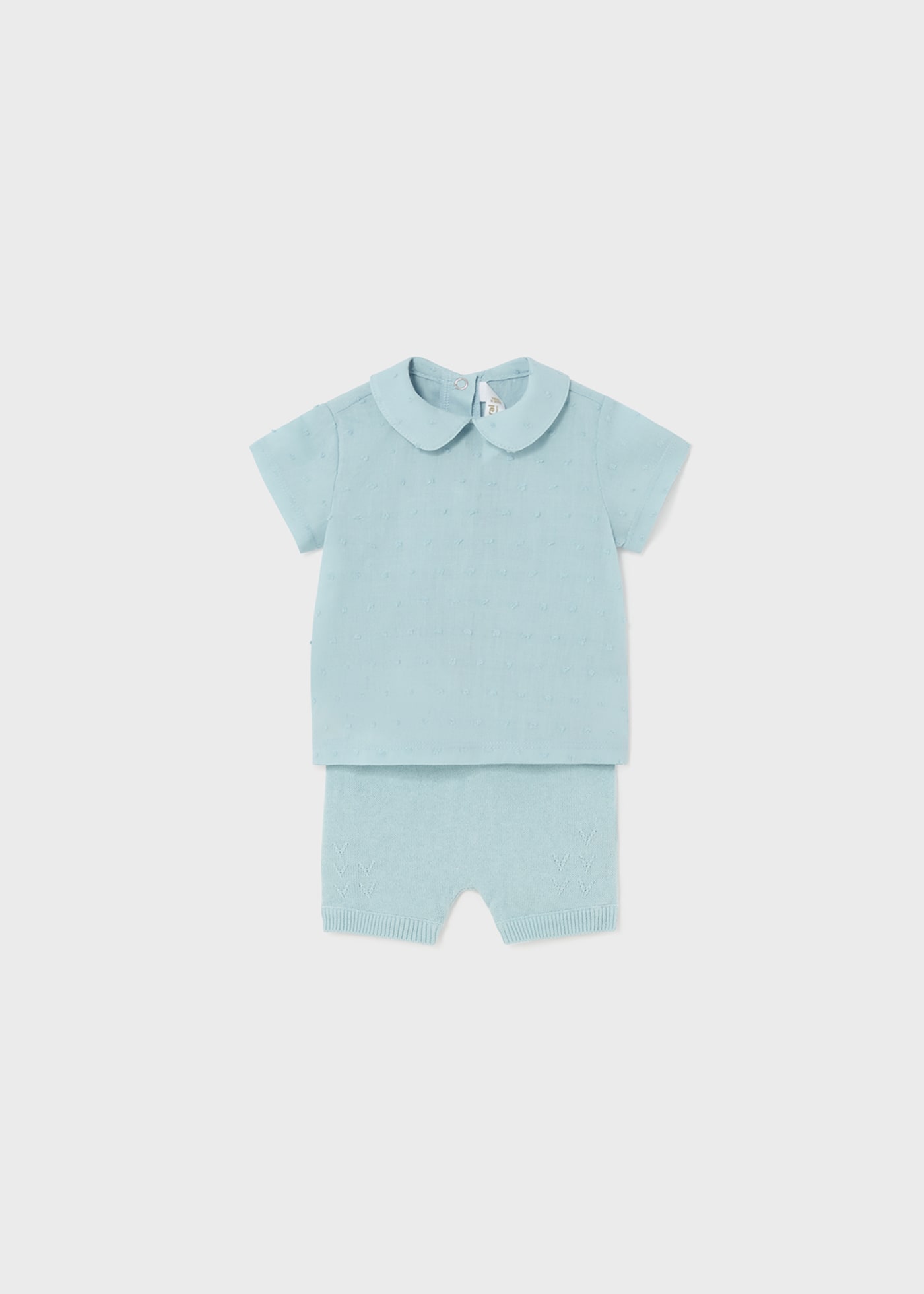 Completo 2 pezzi shorts tricot neonato