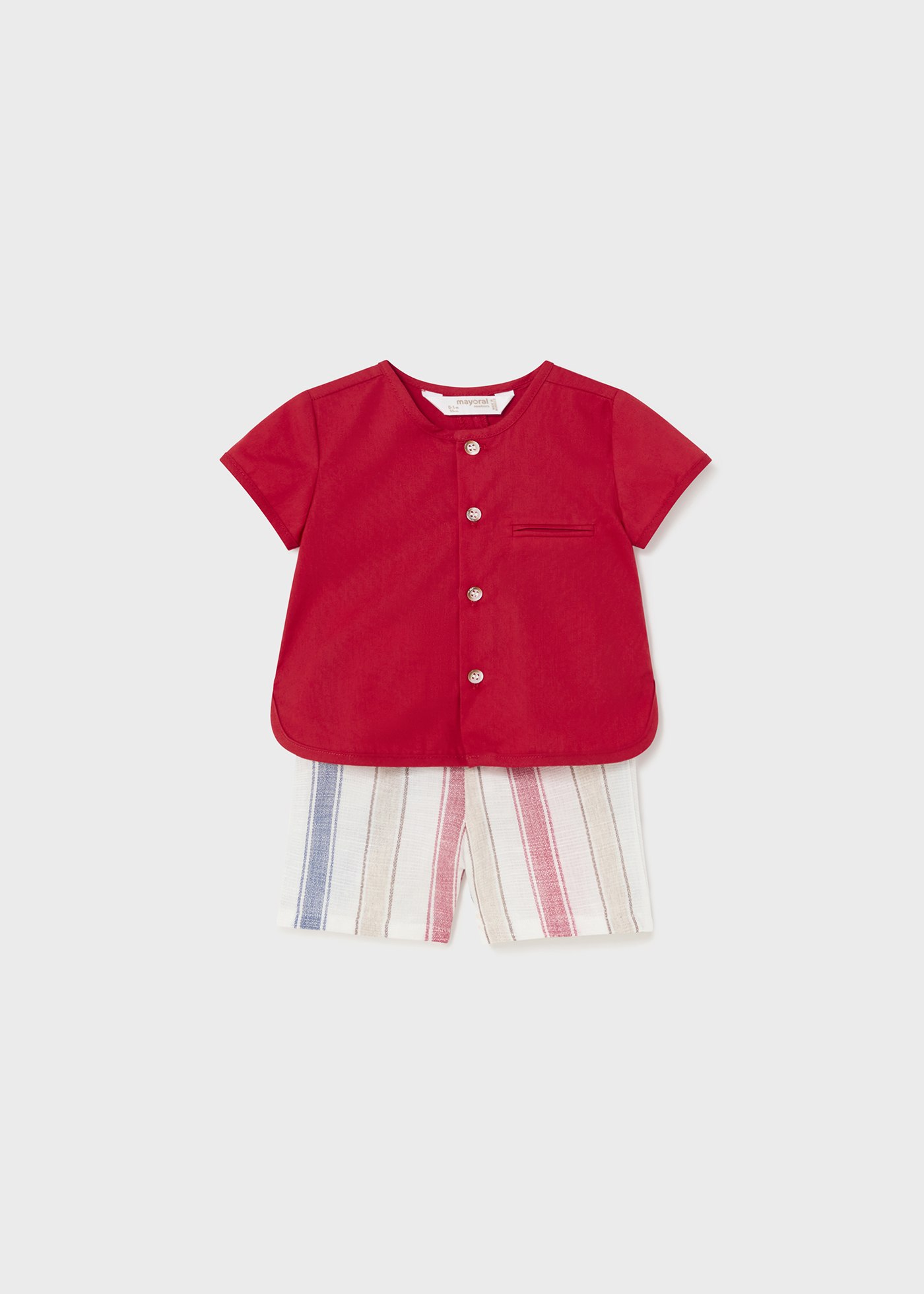 Newborn 2-piece striped linen set