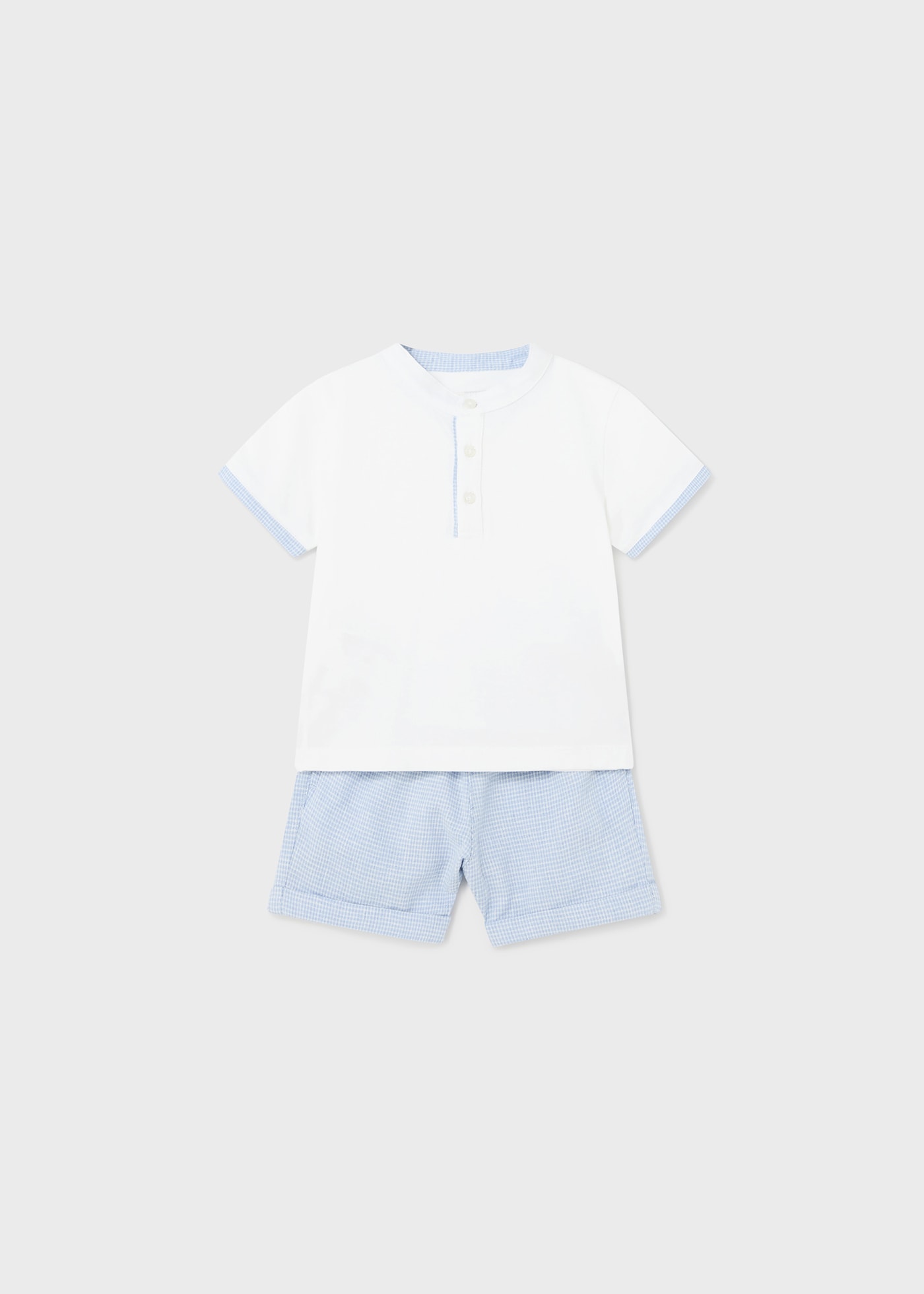 Baby 2-piece set mandarin collar polo shirt