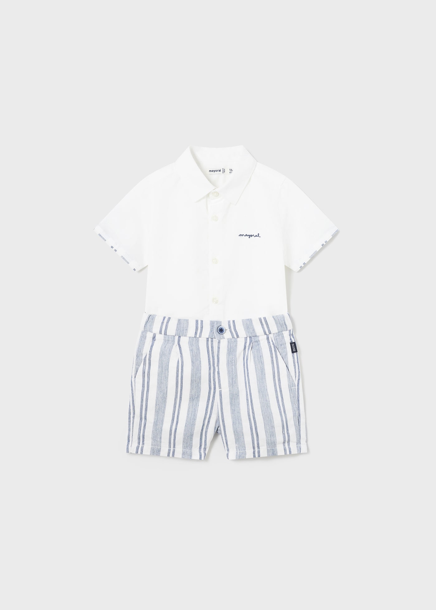 Baby 2-piece striped linen set