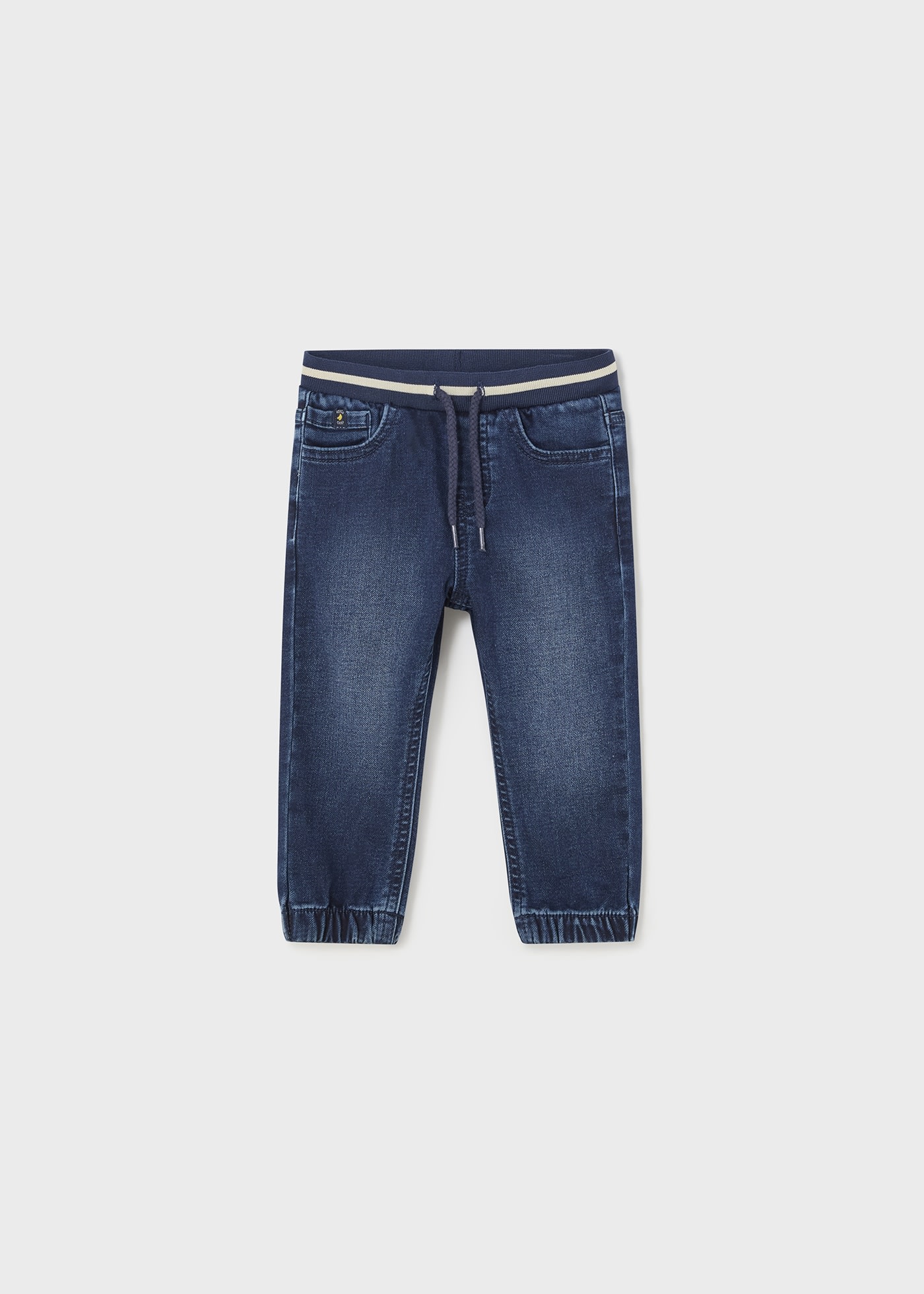 Długie spodnie jeans ze ściągaczem Better Cotton dla niemowlęcia