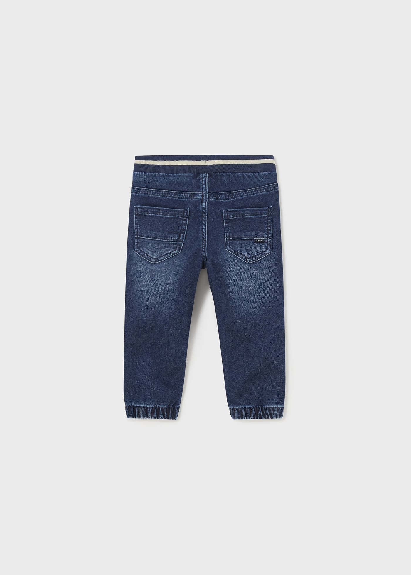 Długie spodnie jeans ze ściągaczem Better Cotton dla niemowlęcia