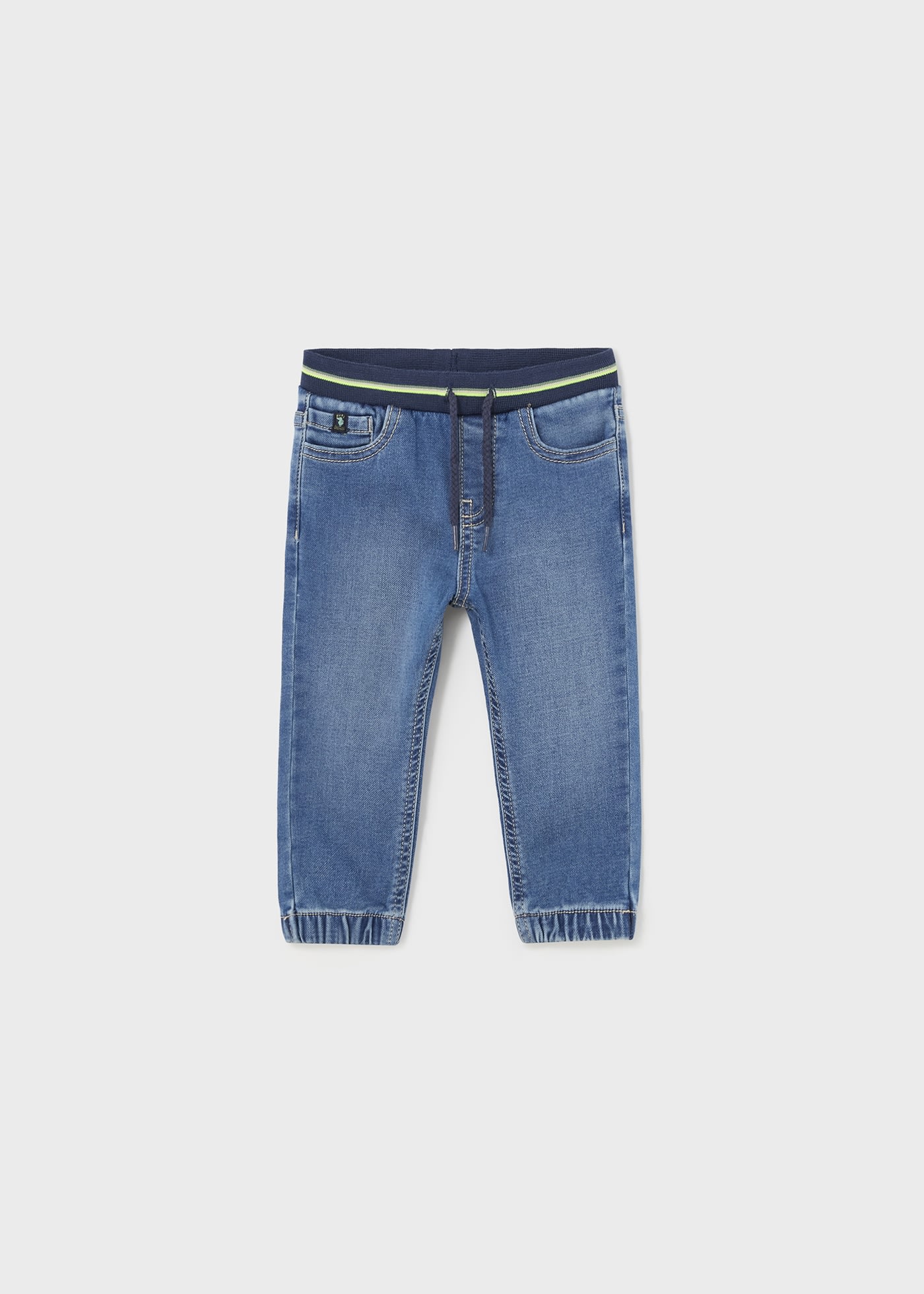 Długie spodnie jeans ze ściągaczem Better Cotton dla niemowlęcia