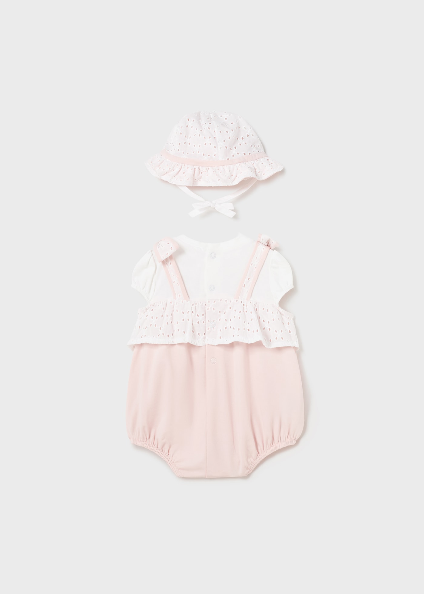 Newborn Dungaree Style Romper with Hat Better Cotton