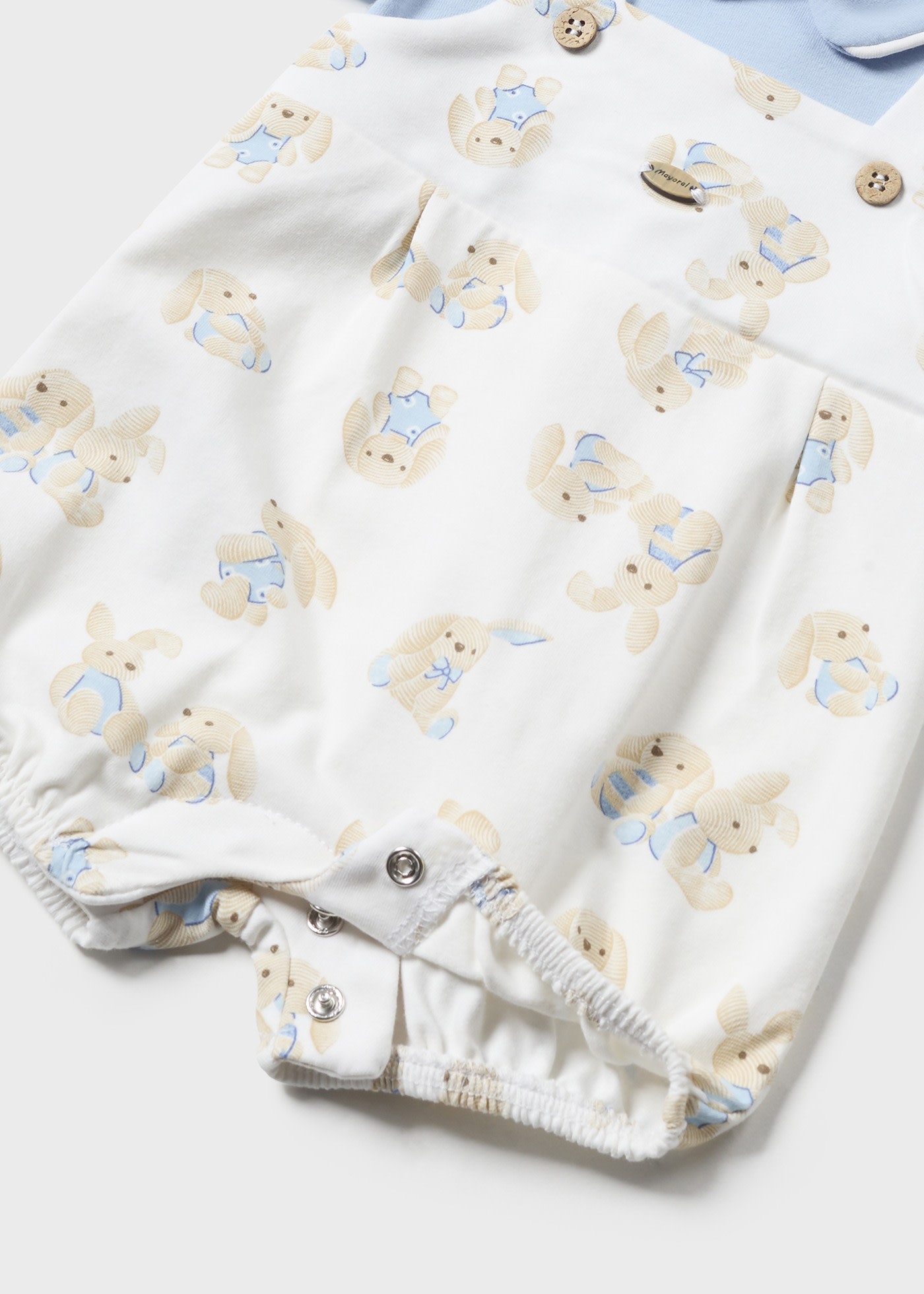 Newborn Dungaree Style Bodysuit with Bucket hat Better Cotton