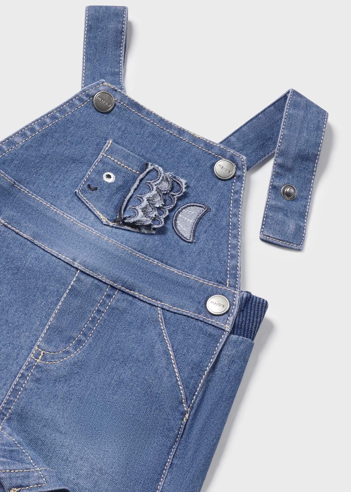 Newborn 2 Piece Denim Dungarees Better Cotton