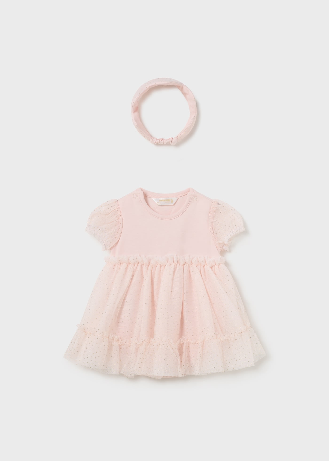 Newborn Romper with Tulle Skirt and Crown