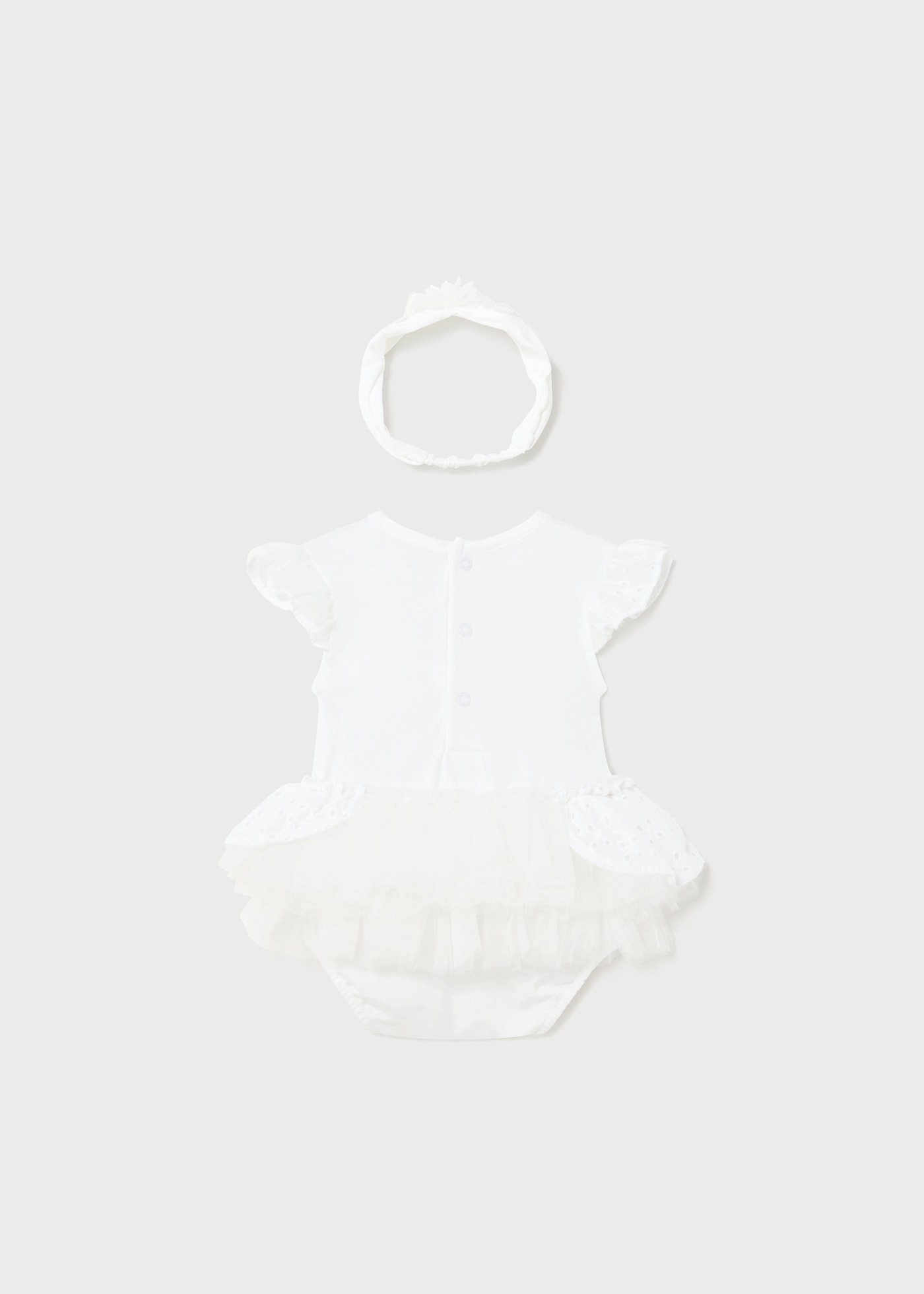 Body tutù con fascia abbinata Better Cotton neonata
