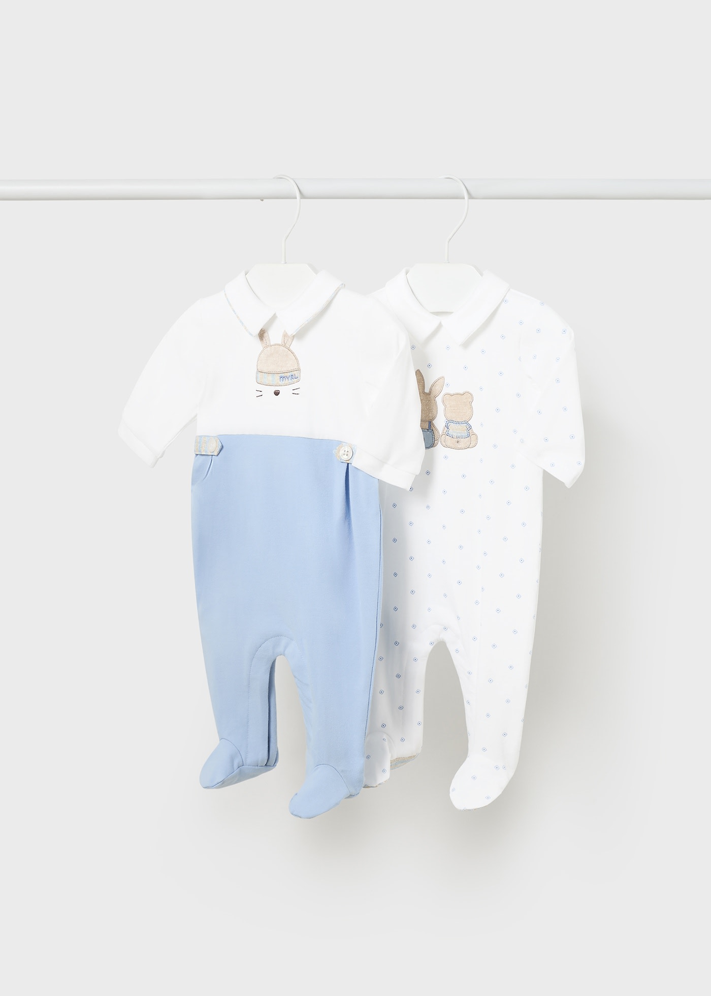 Newborn 2-pack footed one-piece Better Cotton