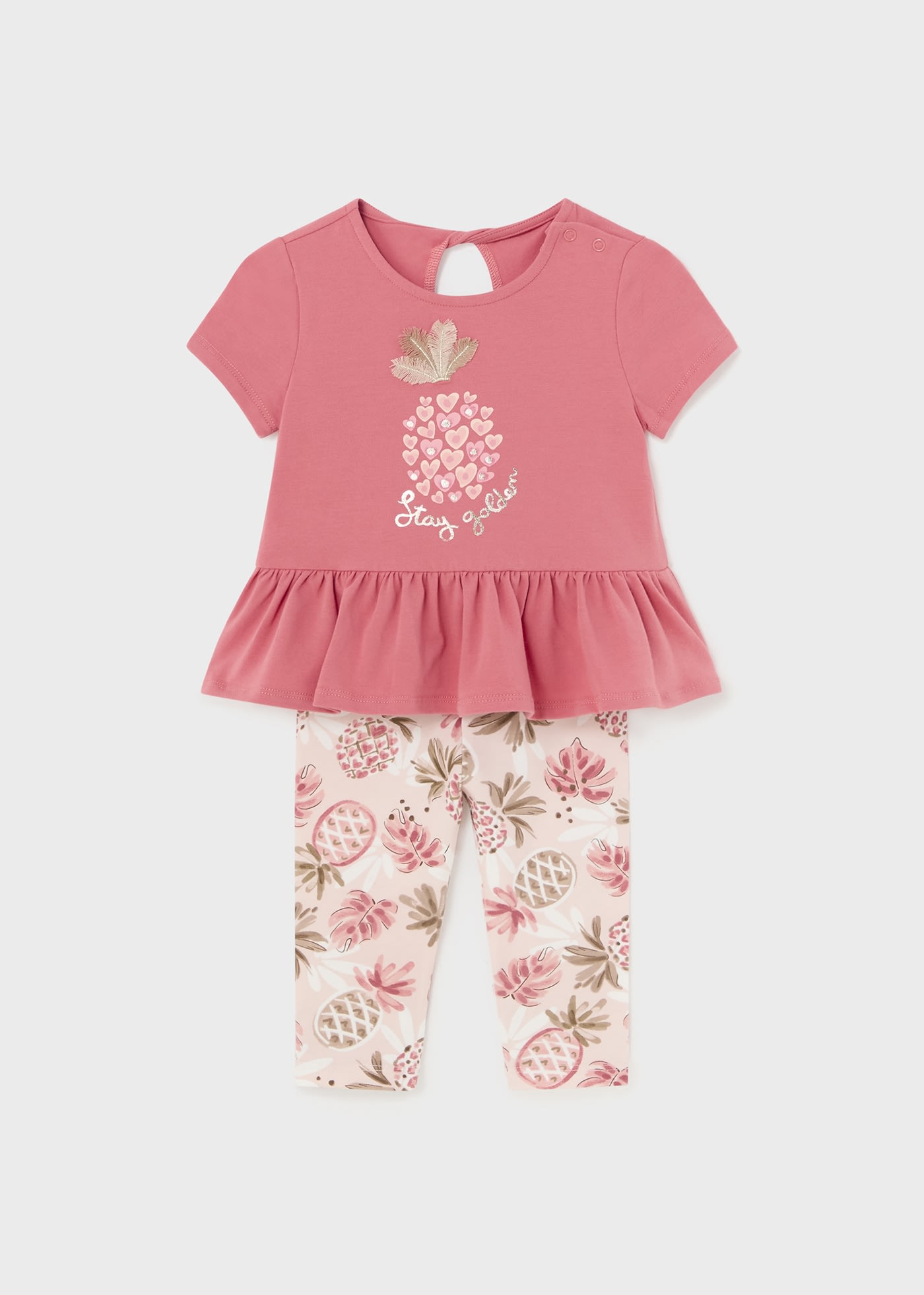 Set 2 piese tricou volanas bebe