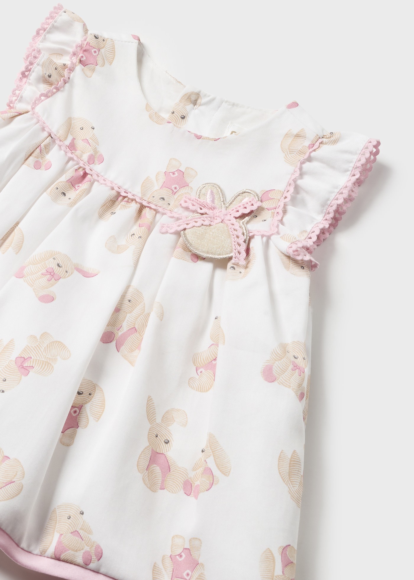Φόρεμα με κάλυμμα για πάνα σατέν νεογέννητο