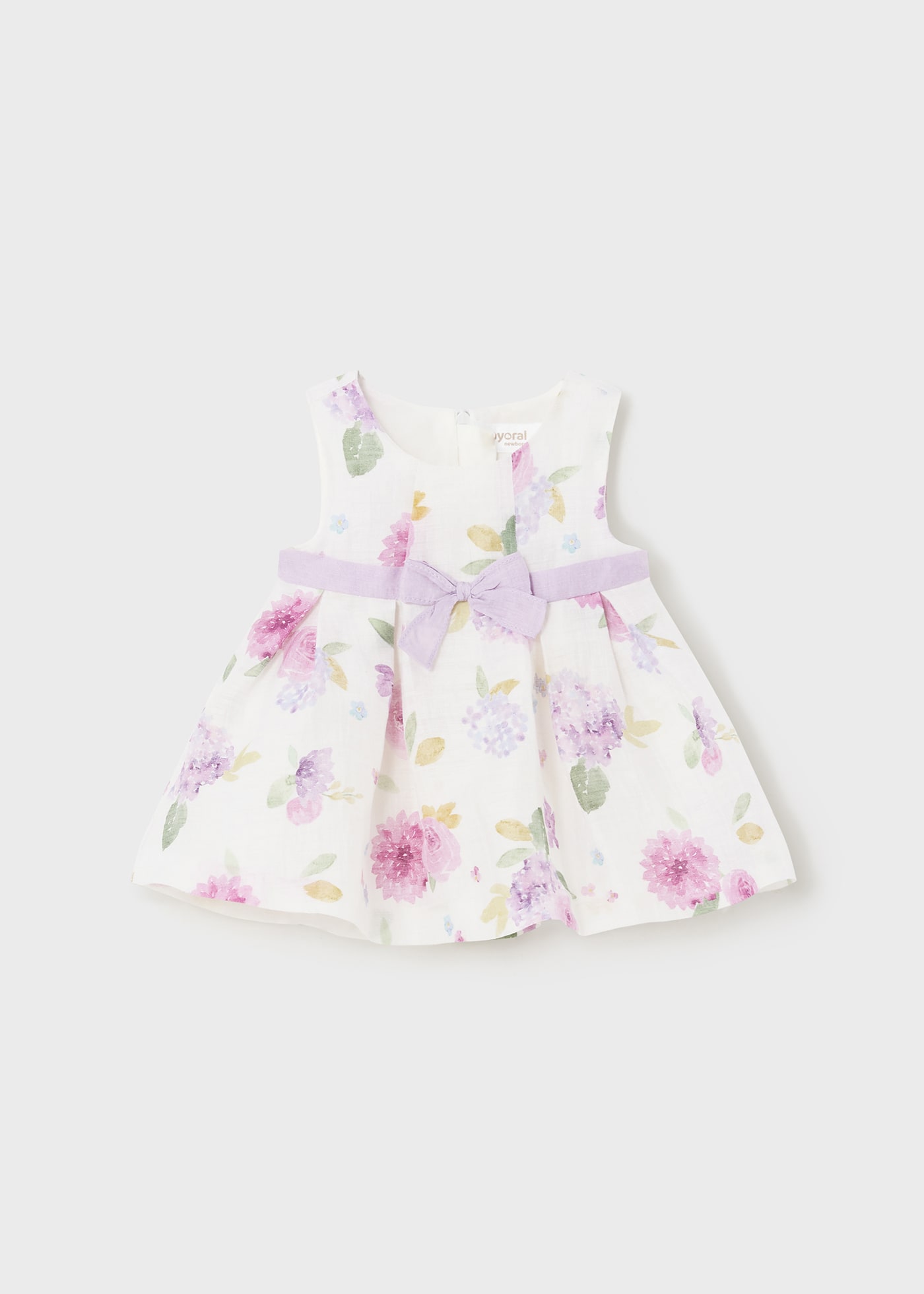 Vestito floreale lino neonata