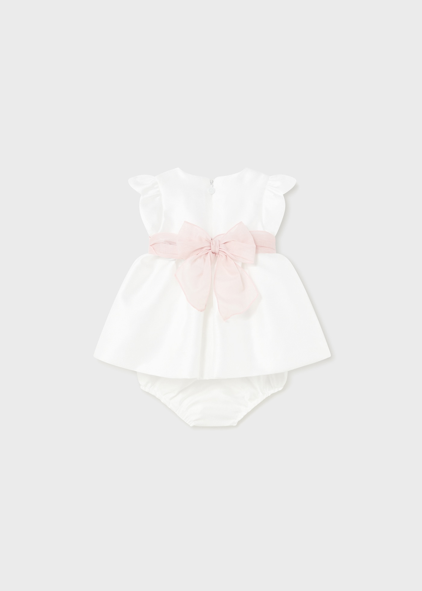 Vestito mikado con copri pannolino neonata