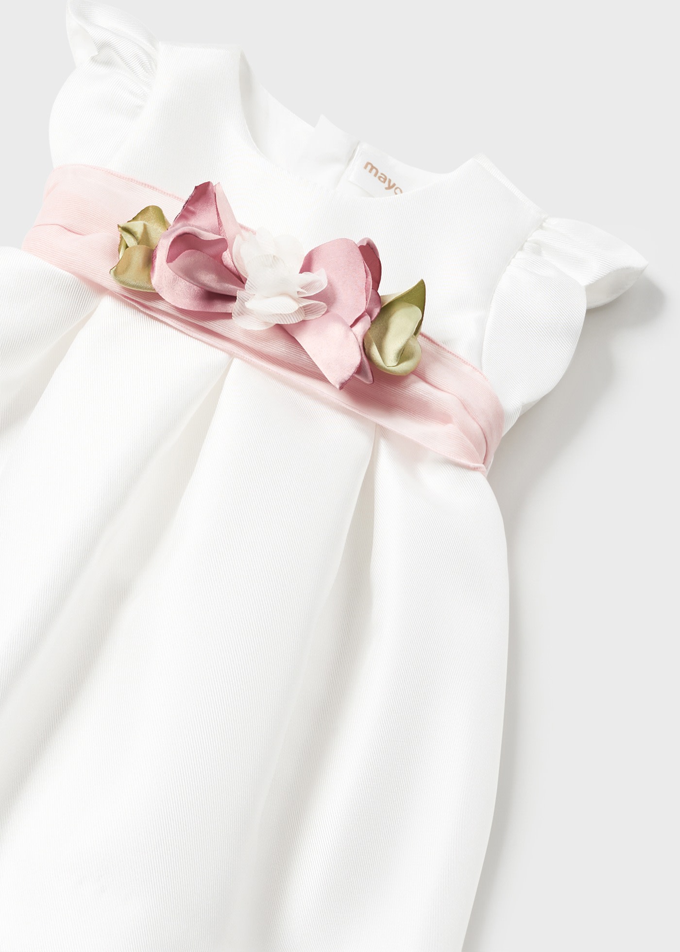 Vestito mikado con copri pannolino neonata