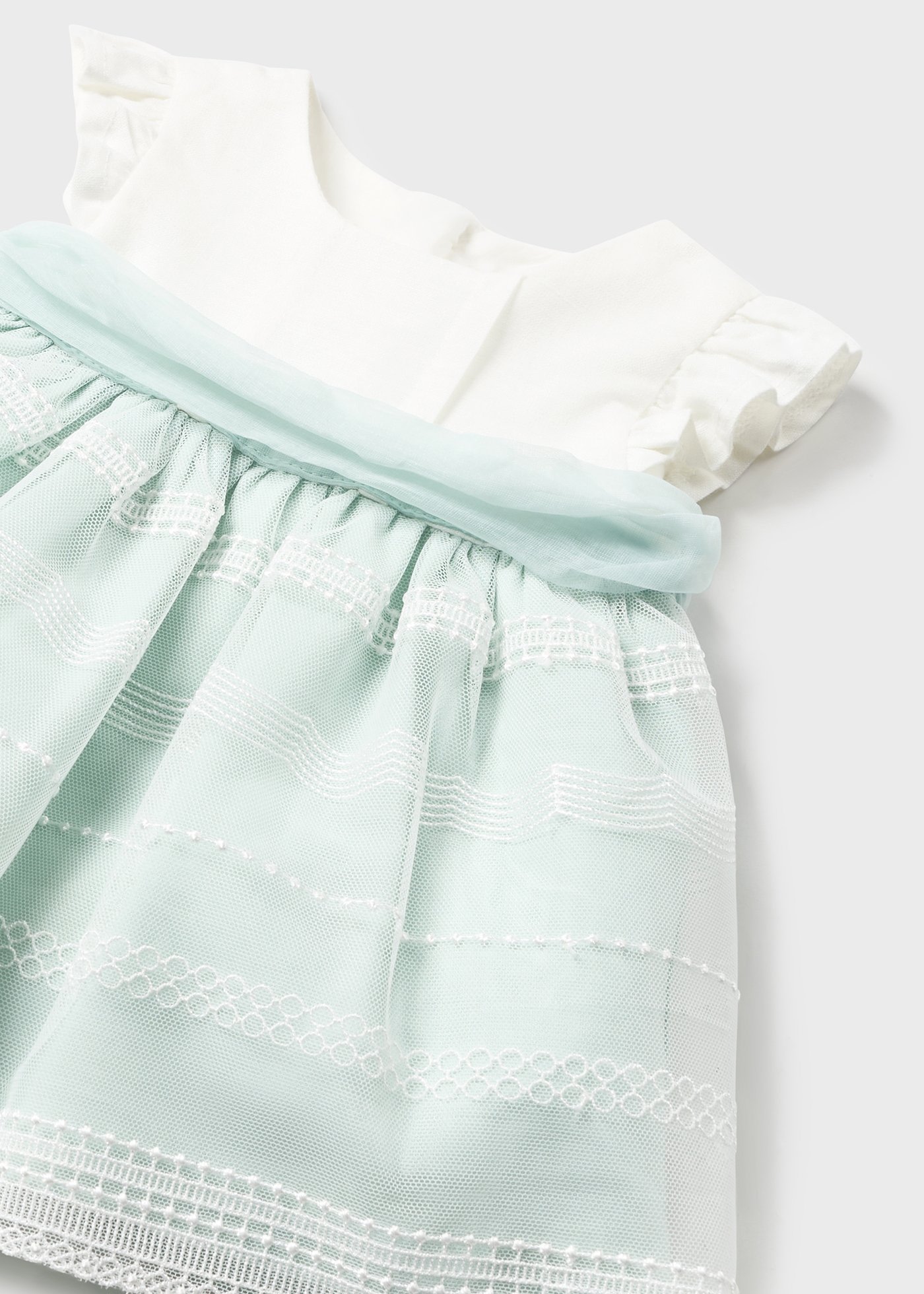 Vestido con cubrepañal combinado recién nacido