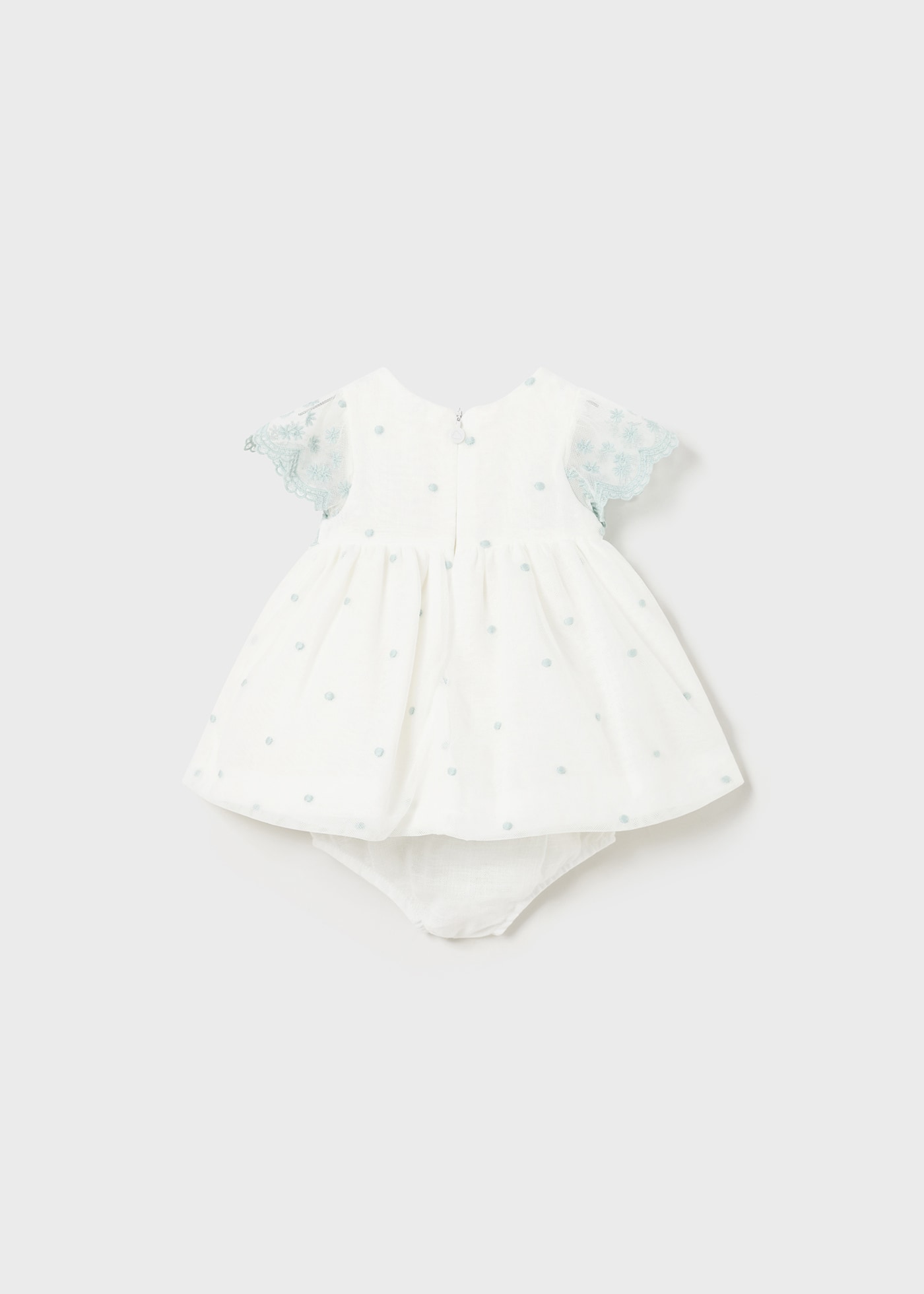 Φόρεμα τούλι κεντητό με κάλυμμα για πάνα νεογέννητο