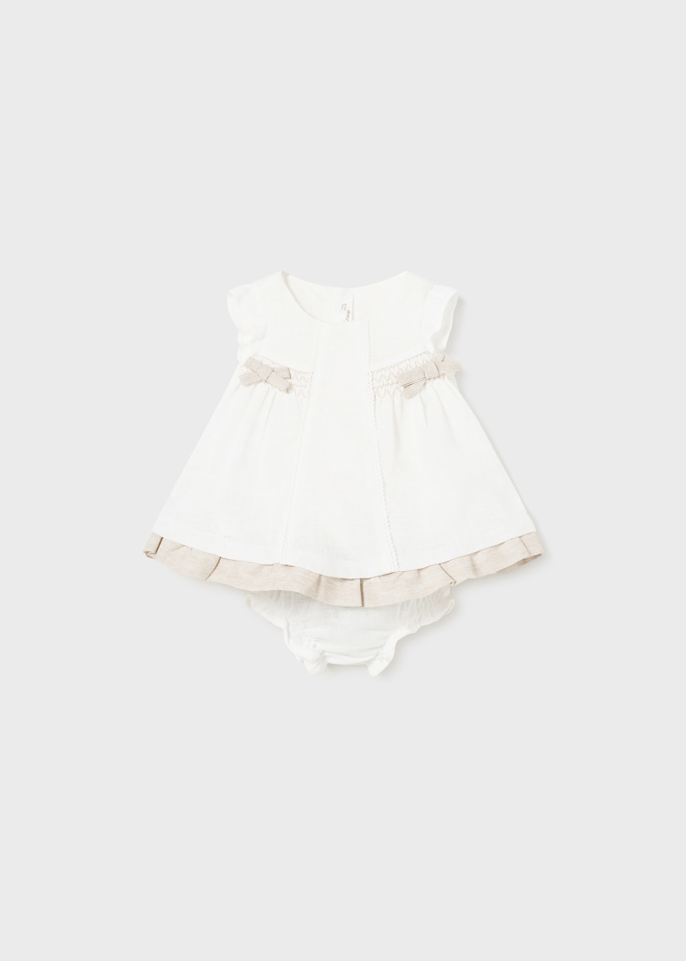 Newborn Smock Dress with Nappy Cover
