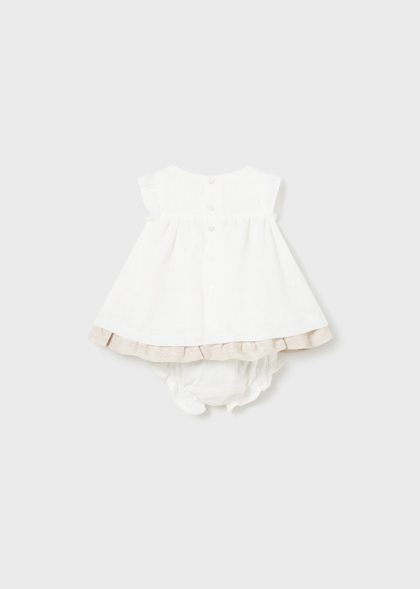 Newborn Smock Dress with Nappy Cover