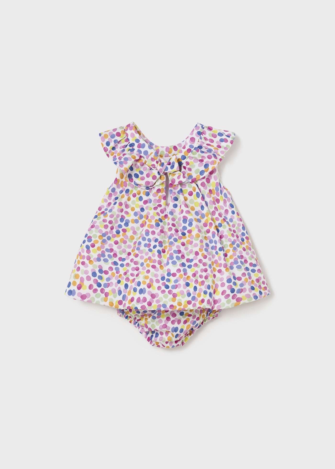 Newborn printed dress with bloomer set