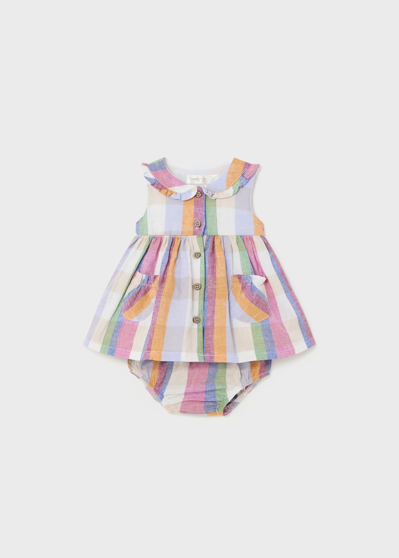 Newborn Gingham Dress with Nappy Cover Better Cotton