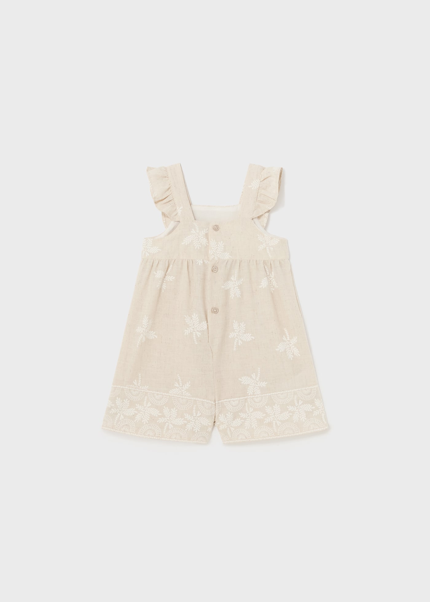 Baby Linen Palm Tree Playsuit