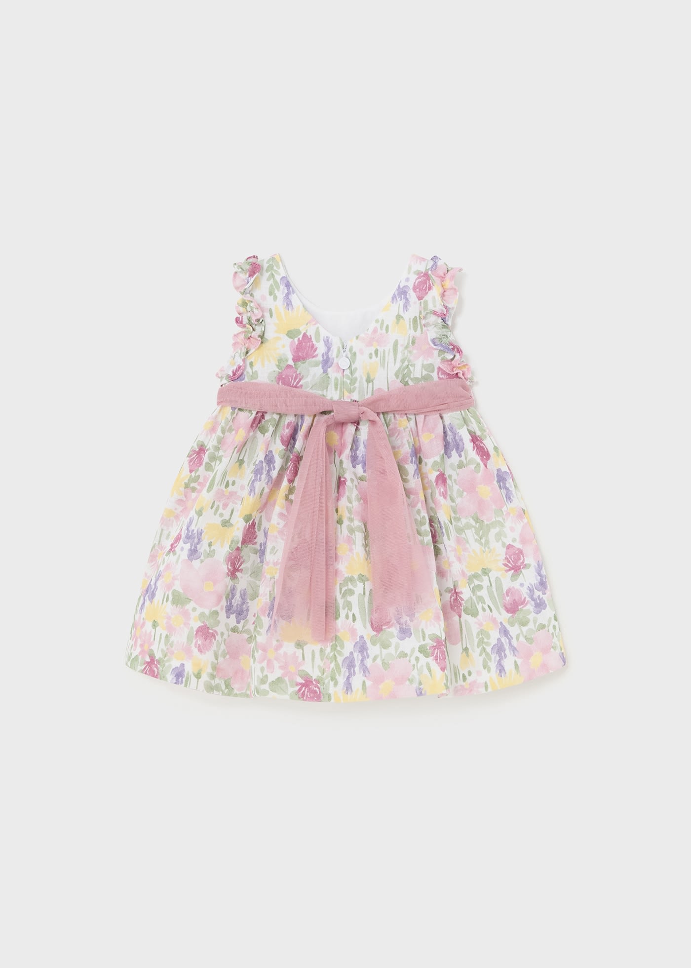 Baby Tulle Belted Floral Dress