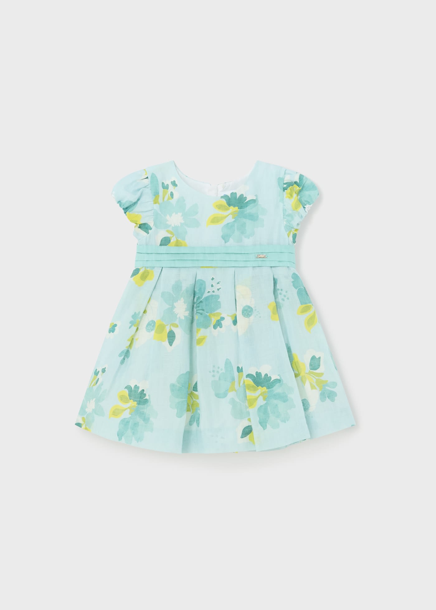 Vestito fiori lino neonata