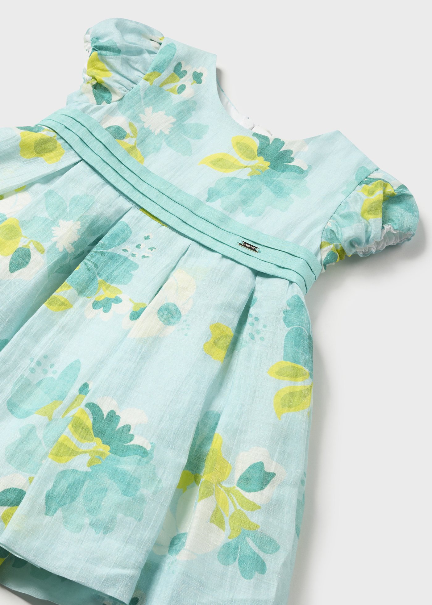 Vestito fiori lino neonata