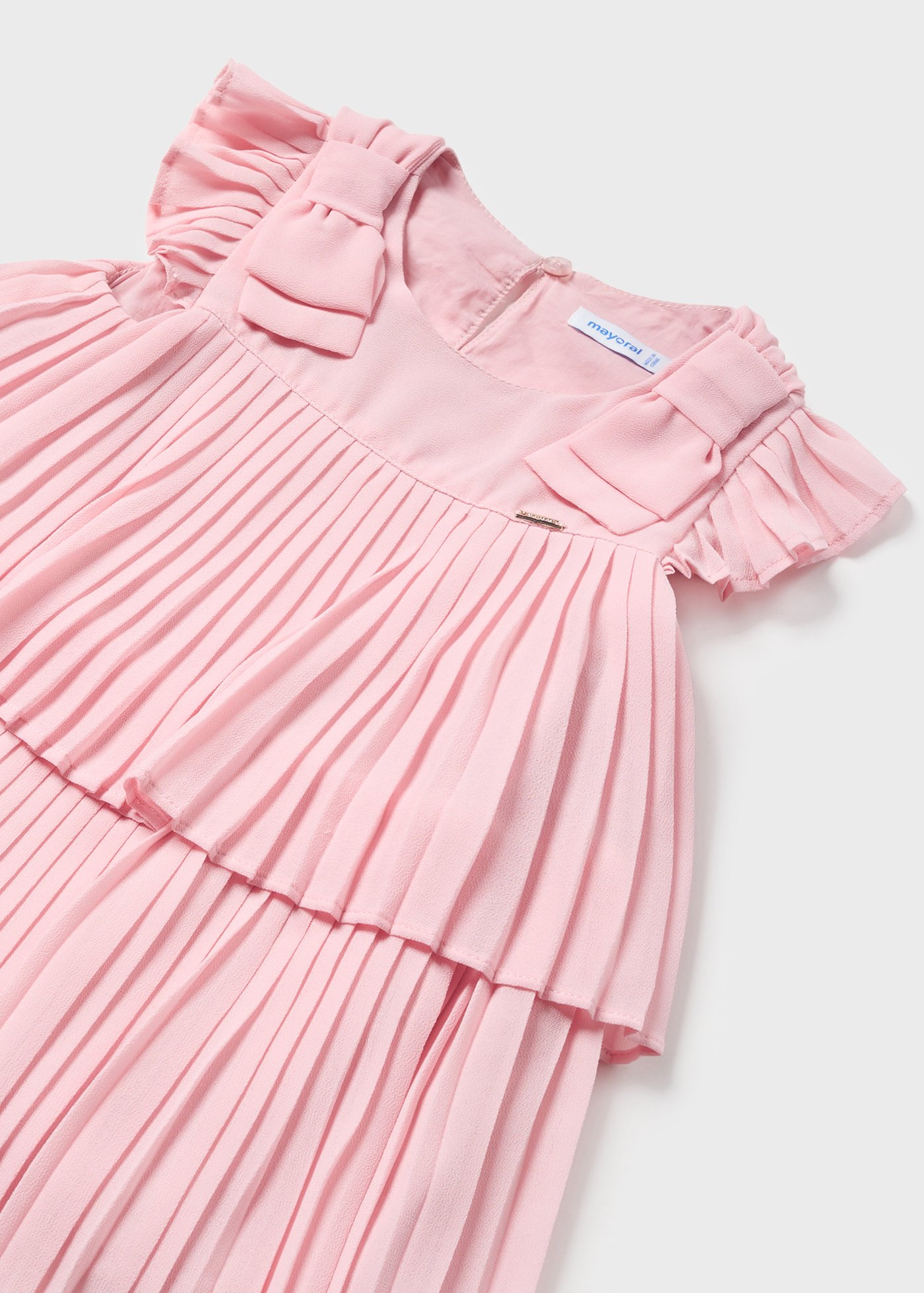 Vestido plisado lazos bebé
