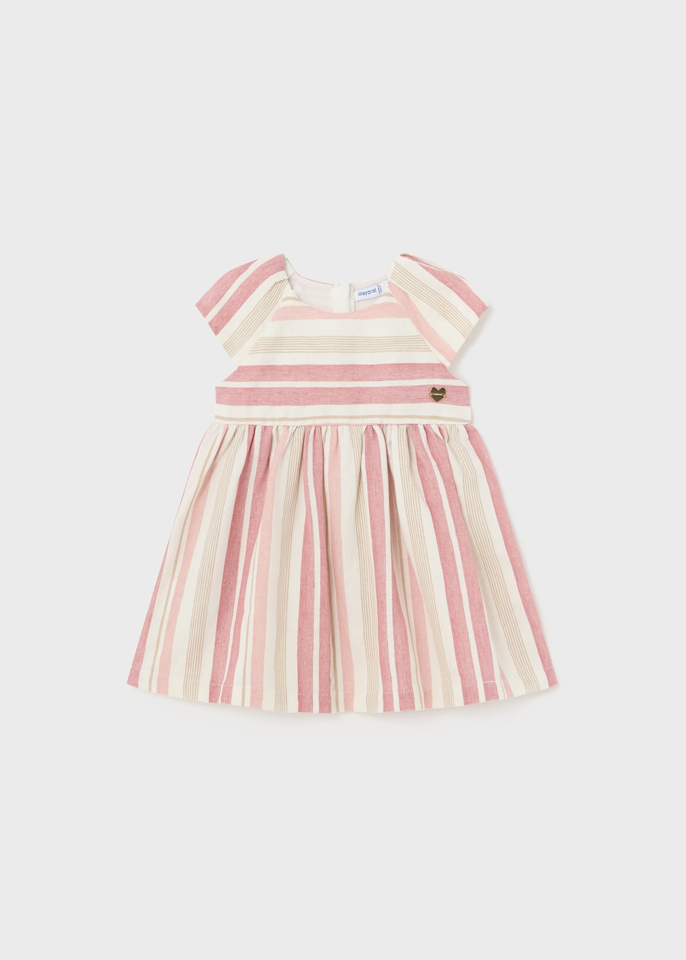 Leinen-Kleid Streifen Baby