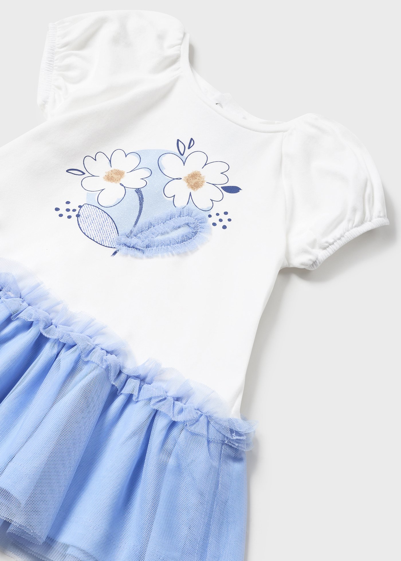 Комбинирана рокля от тюл за бебе