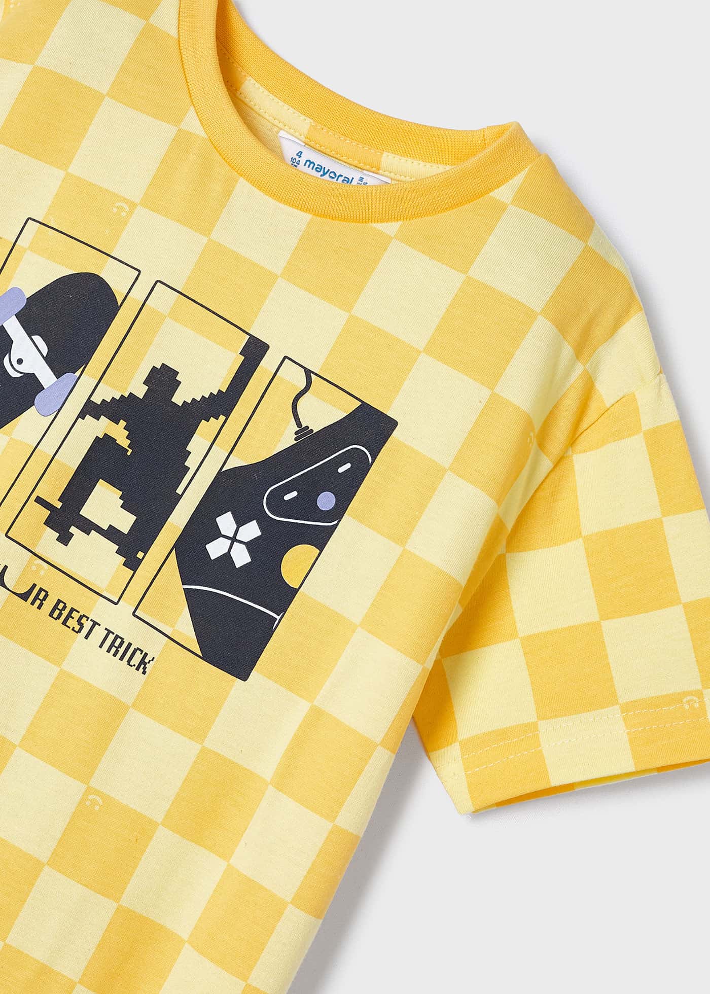 Boy Checkerboard T-Shirt Better Cotton