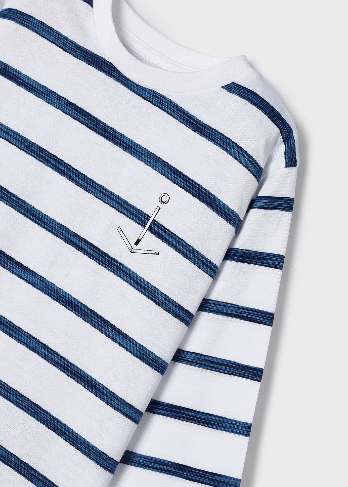 Maglietta maniche lunghe righe Better Cotton bambino